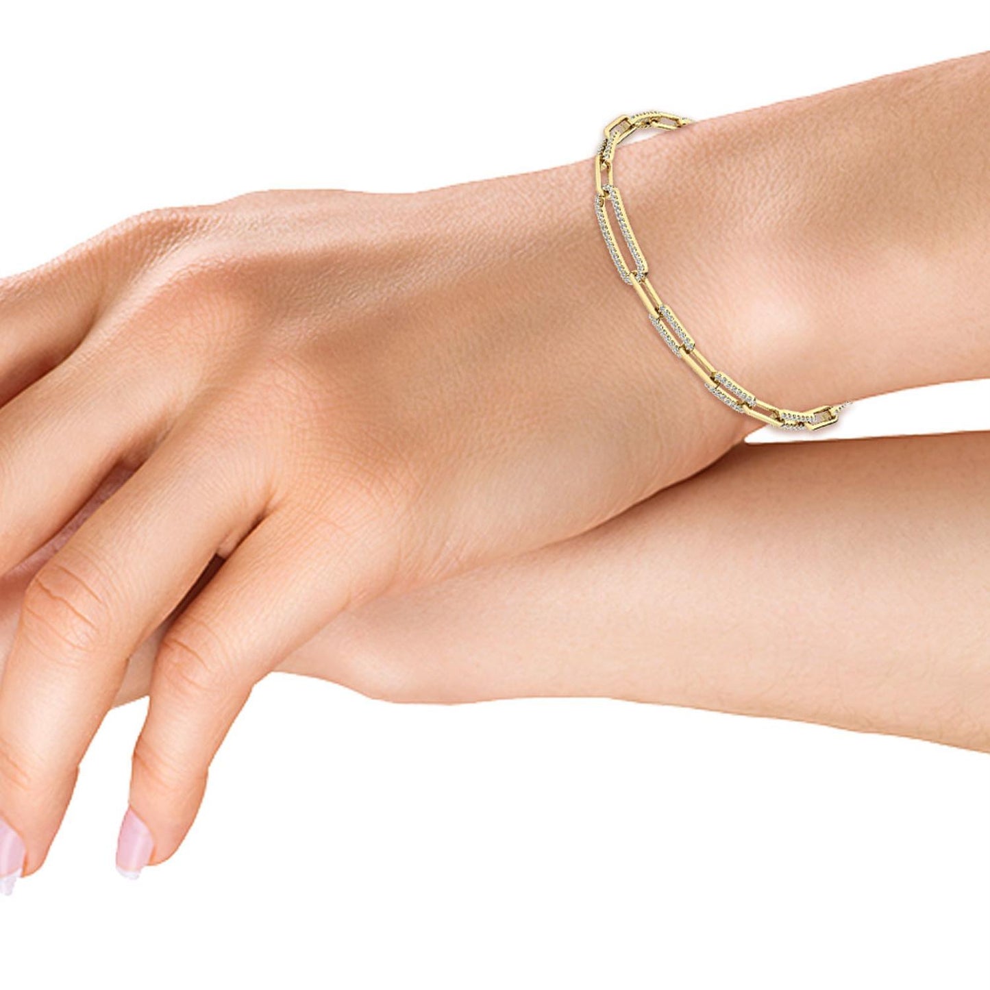 9K Yellow Gold Lab Grown Diamond BRACELET 1.00 ctw BR20049-1-7IN