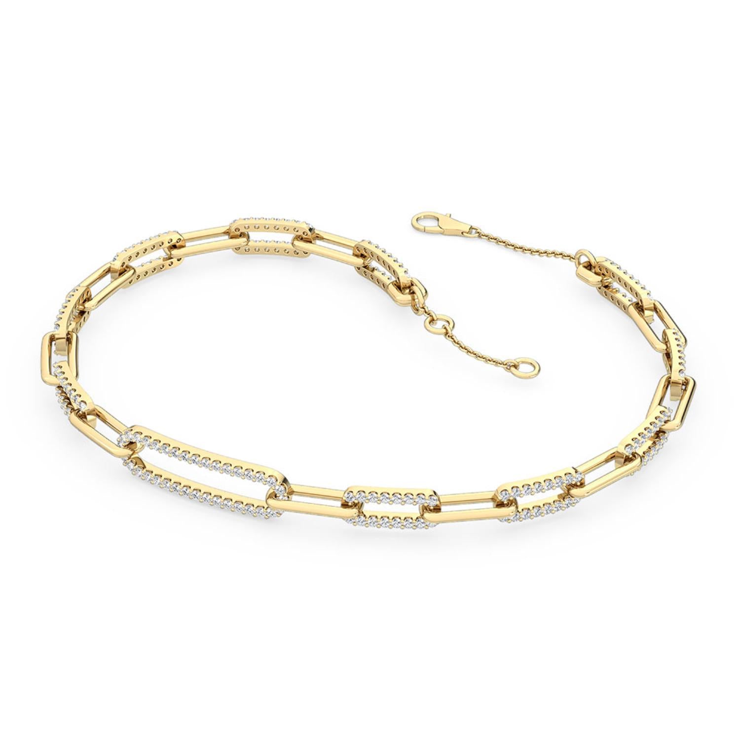 9K Yellow Gold Lab Grown Diamond BRACELET 1.00 ctw BR20049-1-7IN