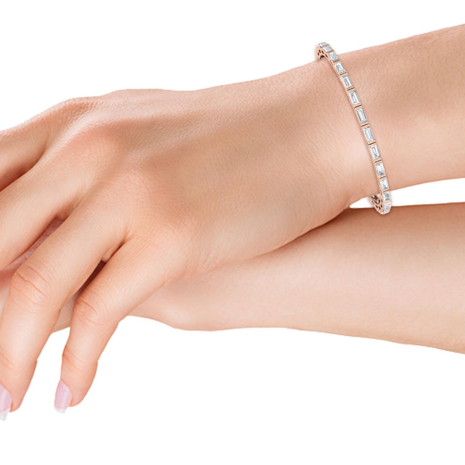 9K Rose Gold Lab Grown Diamond BRACELET 5.71 ctw BR20052BG-0.21CT-7IN