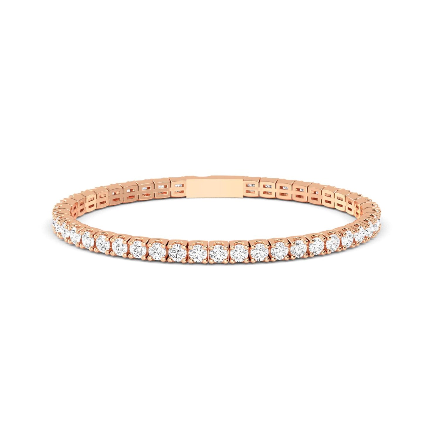 9K Rose Gold Lab Grown Diamond BRACELET 5.01 ctw BR20067-5-7IN