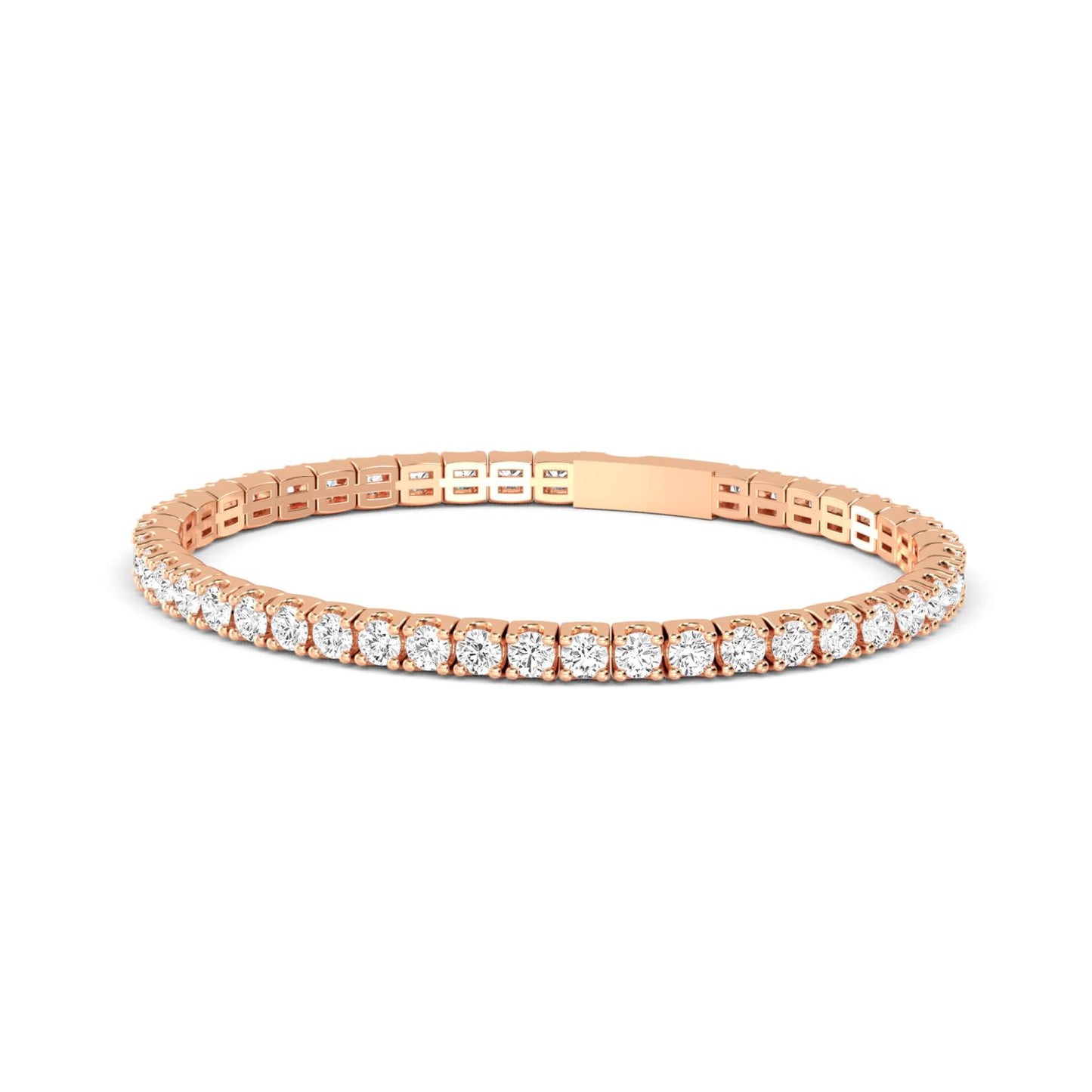 9K Rose Gold Lab Grown Diamond BRACELET 5.01 ctw BR20067-5-7IN
