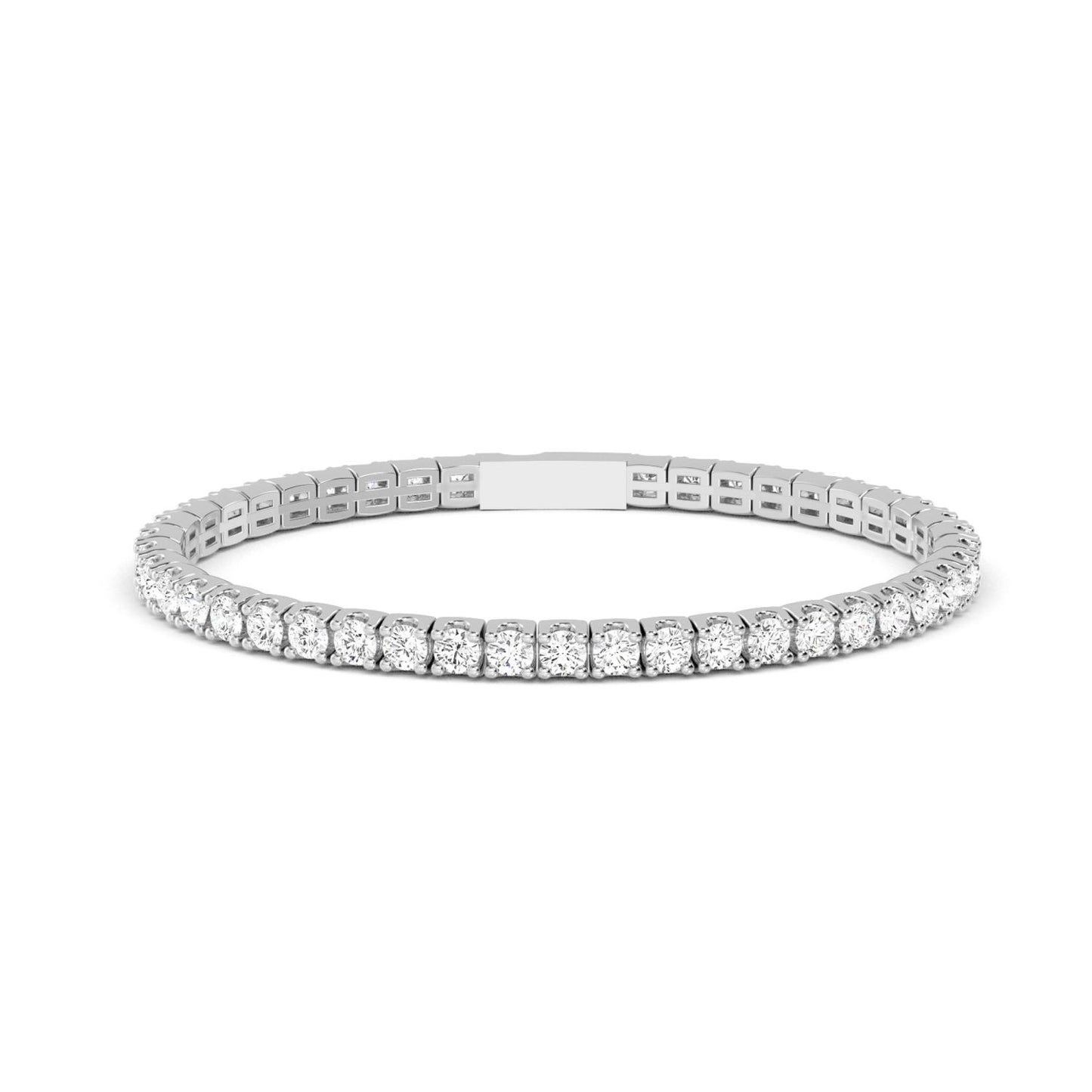 9K White Gold Lab Grown Diamond BRACELET 5.01 ctw BR20067-5-7IN