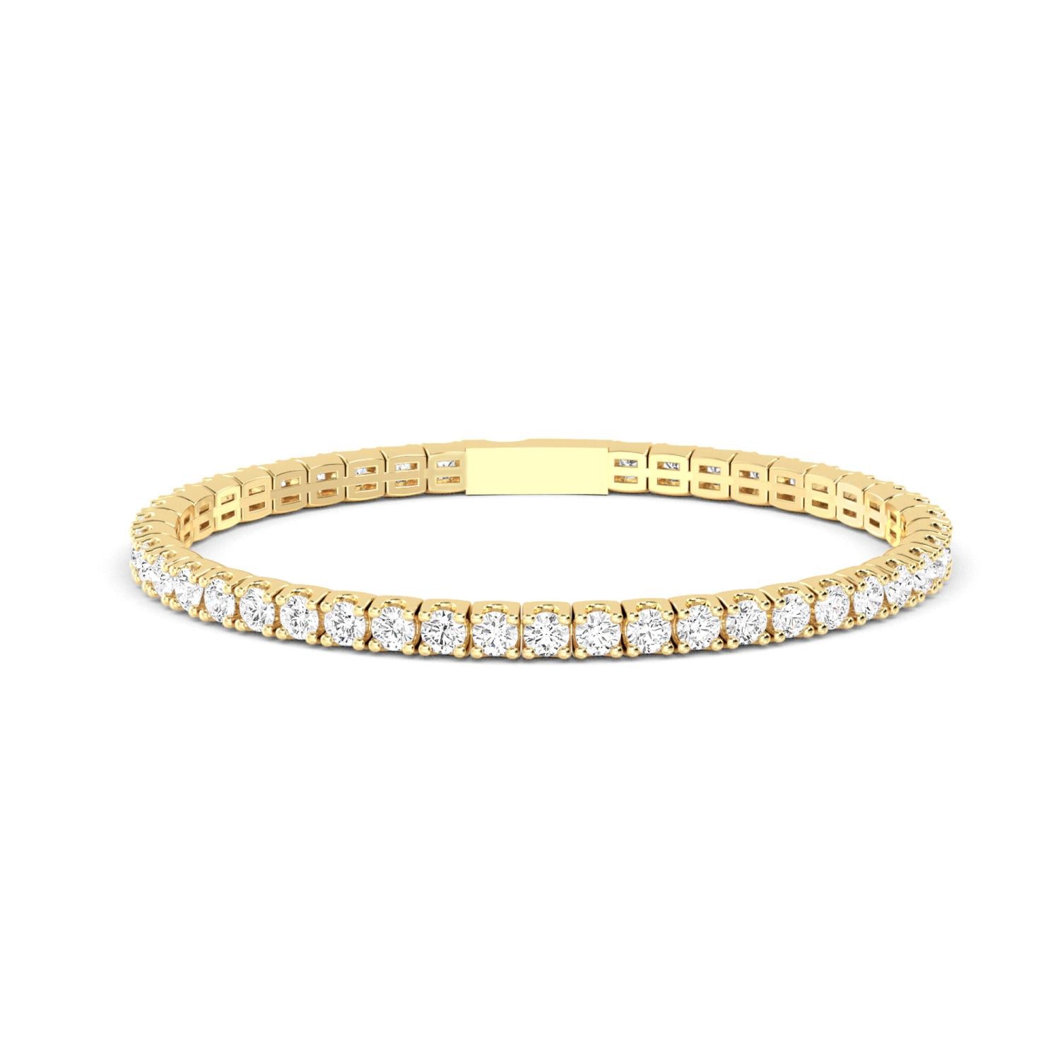 9K Yellow Gold Lab Grown Diamond BRACELET 5.01 ctw BR20067-5-7IN