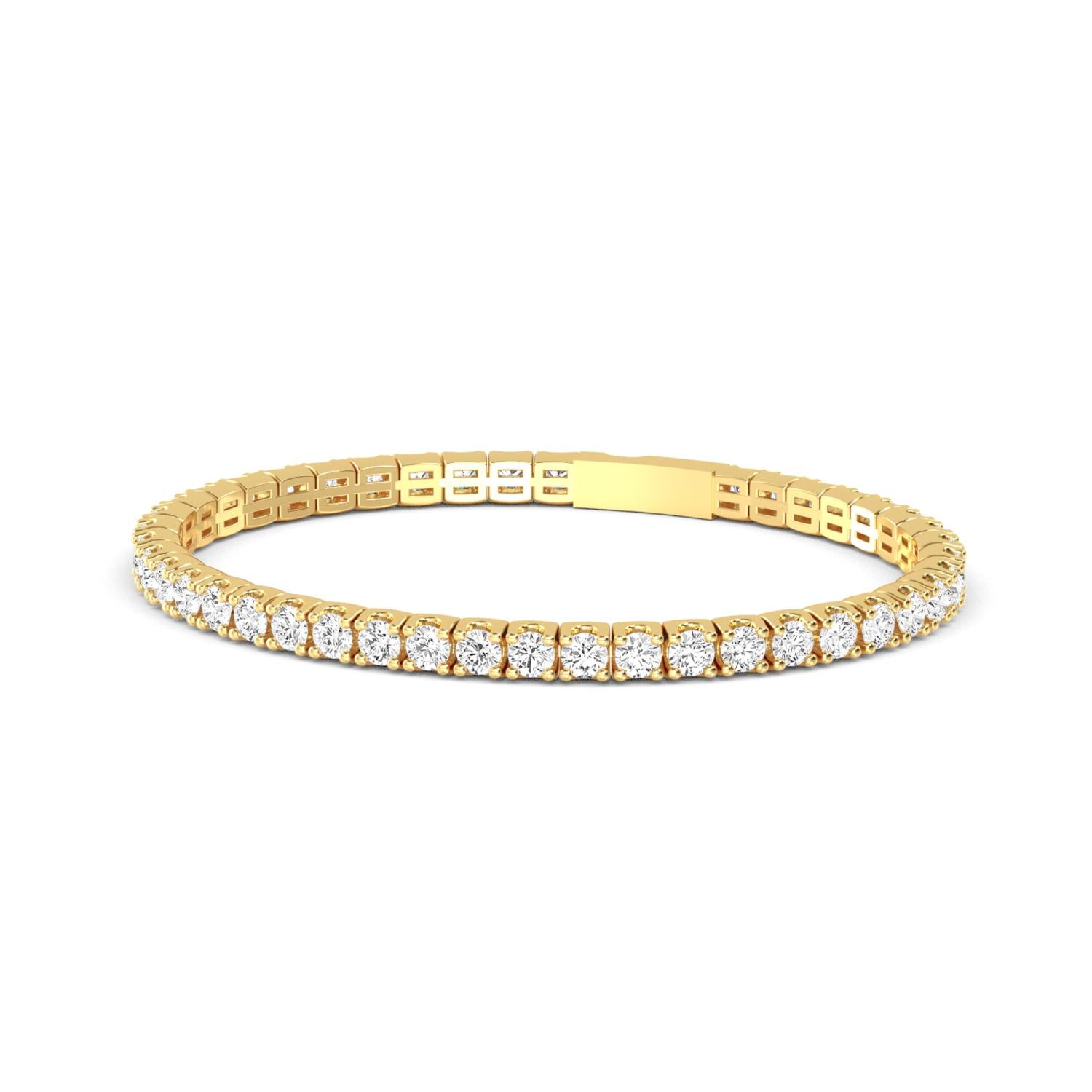 9K Yellow Gold Lab Grown Diamond BRACELET 5.01 ctw BR20067-5-7IN