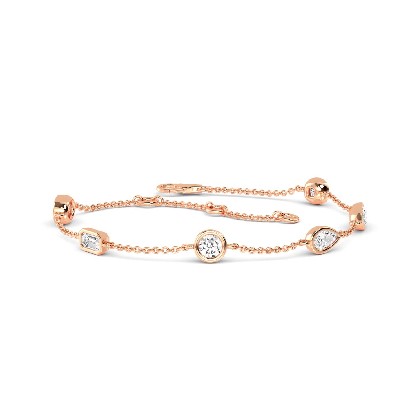 9K Rose Gold Lab Grown Diamond BRACELET 0.91 ctw BR20086MS-1
