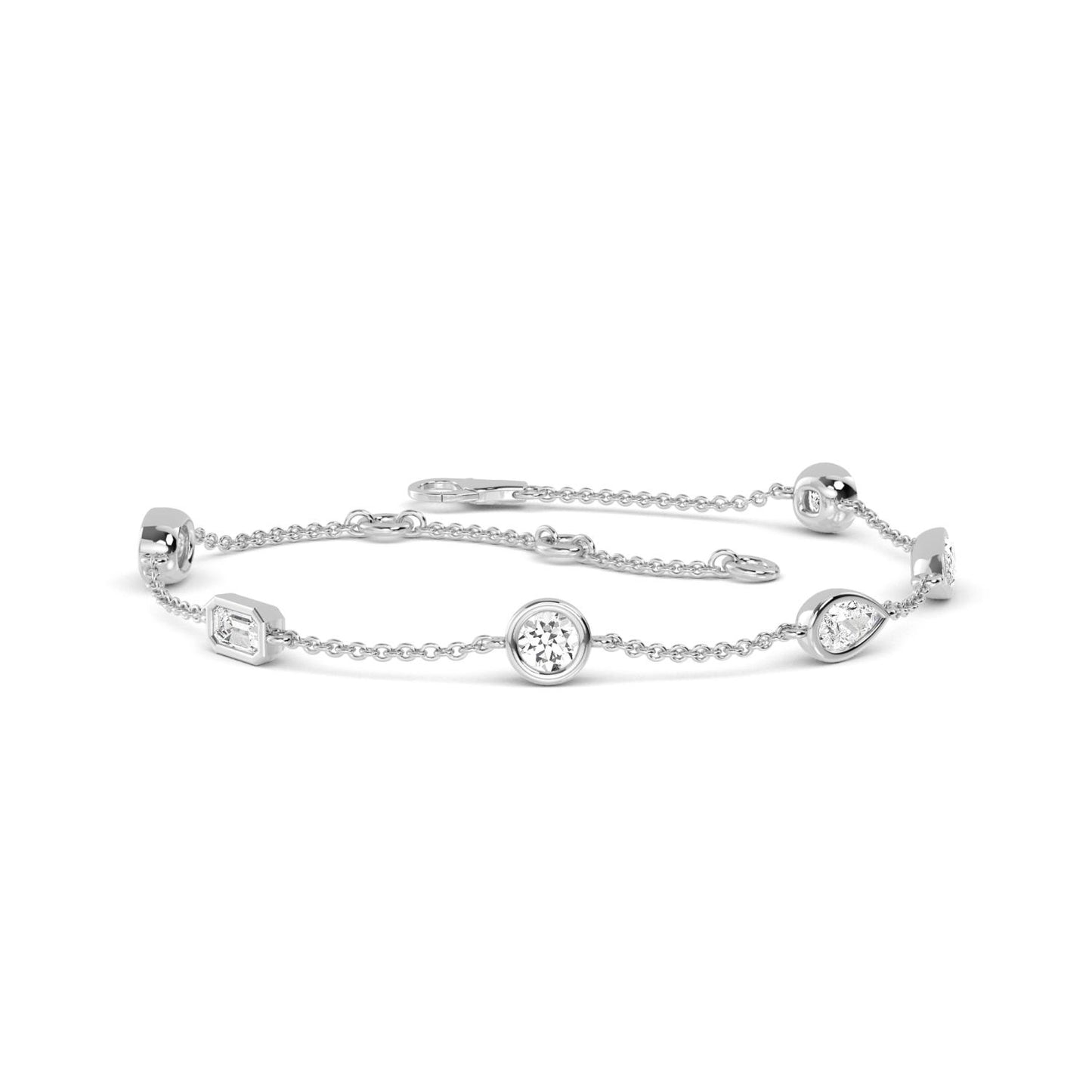 9K White Gold Lab Grown Diamond BRACELET 0.91 ctw BR20086MS-1