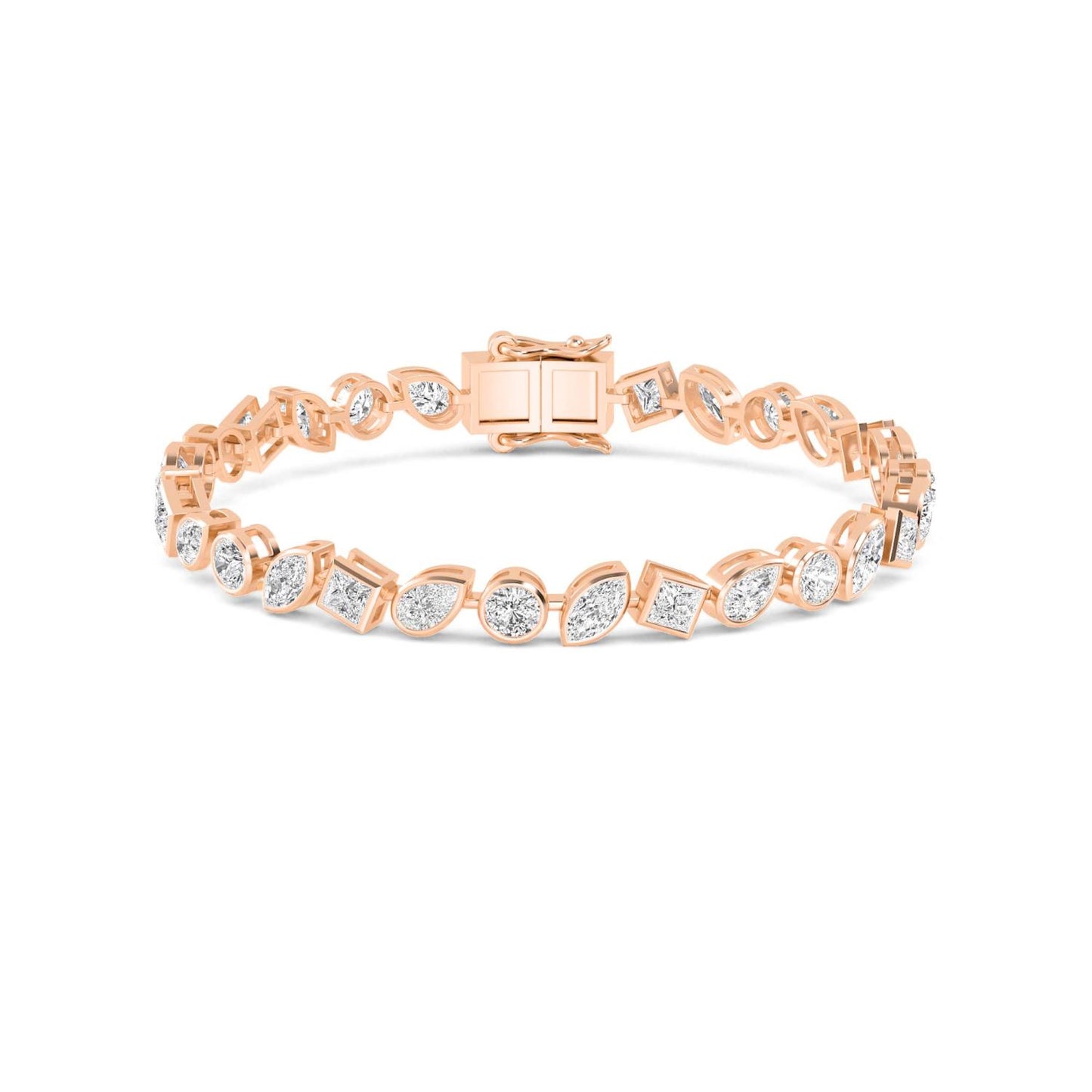 9K Rose Gold Lab Grown Diamond BRACELET 6.68 ctw BR20202MS-0.20CT-7IN