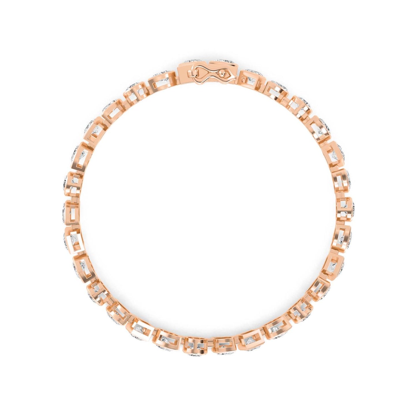 9K Rose Gold Lab Grown Diamond BRACELET 6.68 ctw BR20202MS-0.20CT-7IN