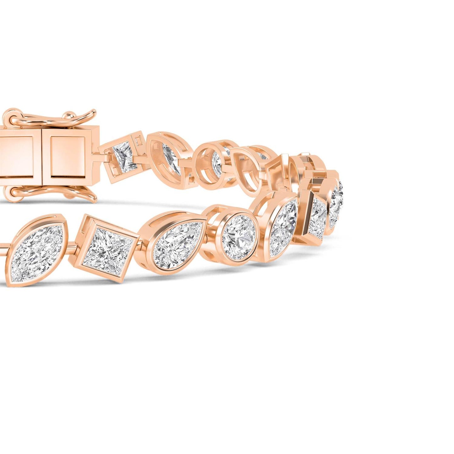 9K Rose Gold Lab Grown Diamond BRACELET 6.68 ctw BR20202MS-0.20CT-7IN