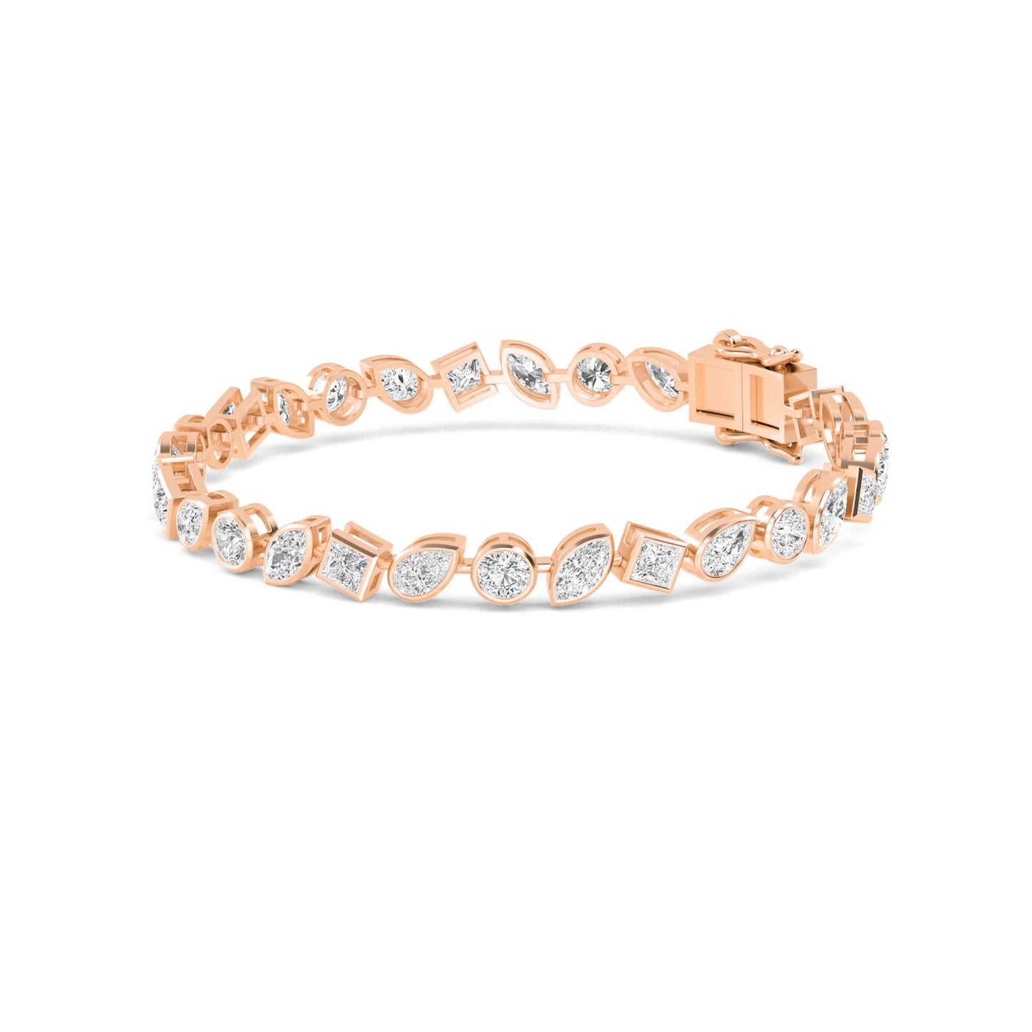 9K Rose Gold Lab Grown Diamond BRACELET 6.68 ctw BR20202MS-0.20CT-7IN