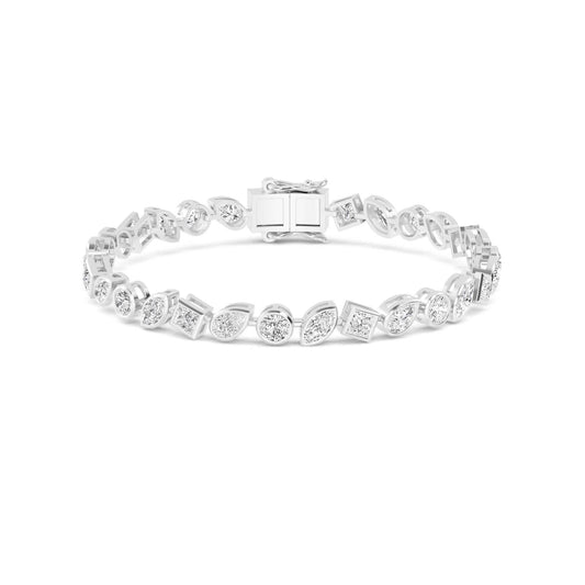 9K White Gold Lab Grown Diamond BRACELET 6.68 ctw BR20202MS-0.20CT-7IN