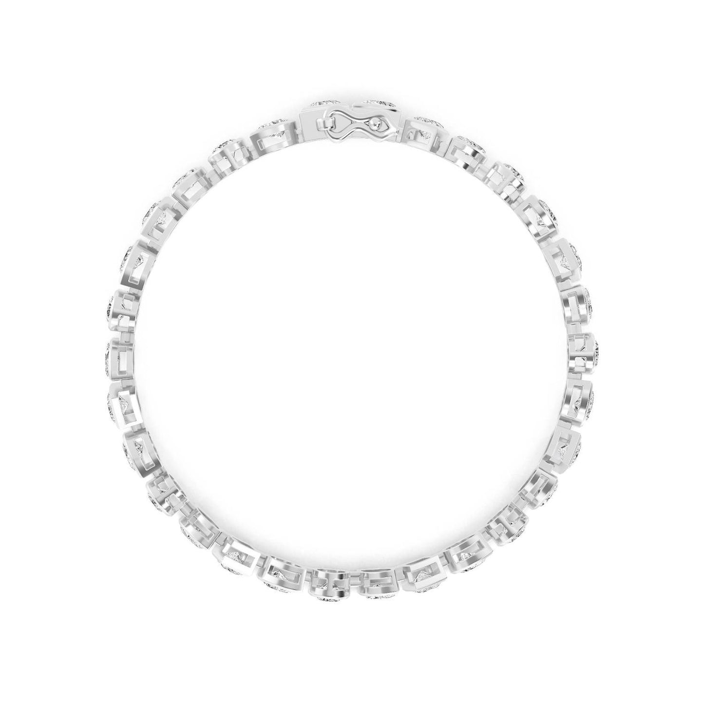 9K White Gold Lab Grown Diamond BRACELET 6.68 ctw BR20202MS-0.20CT-7IN