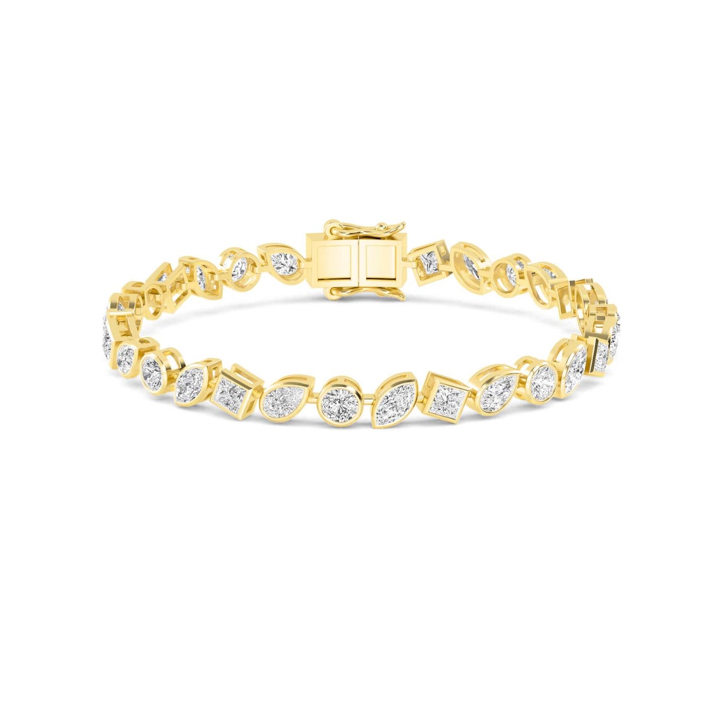 9K Yellow Gold Lab Grown Diamond BRACELET 6.68 ctw BR20202MS-0.20CT-7IN