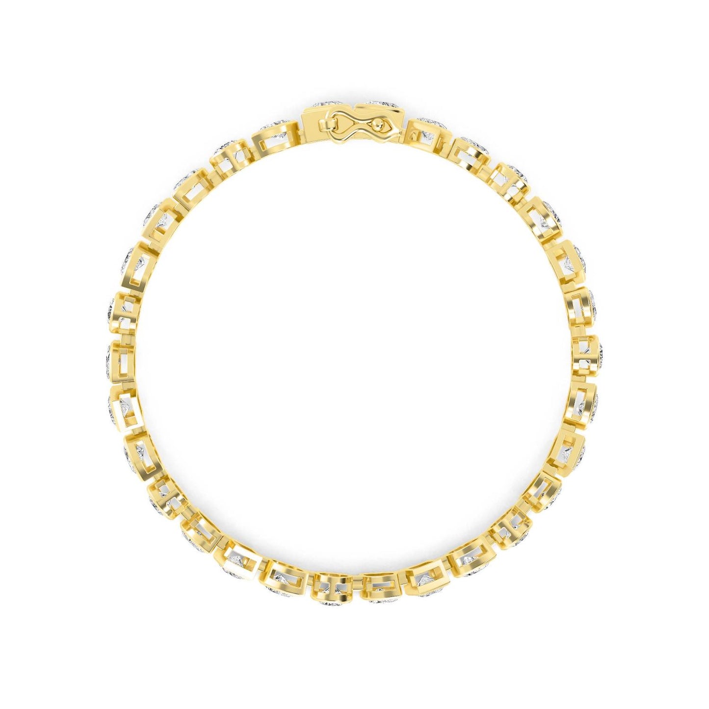 9K Yellow Gold Lab Grown Diamond BRACELET 6.68 ctw BR20202MS-0.20CT-7IN