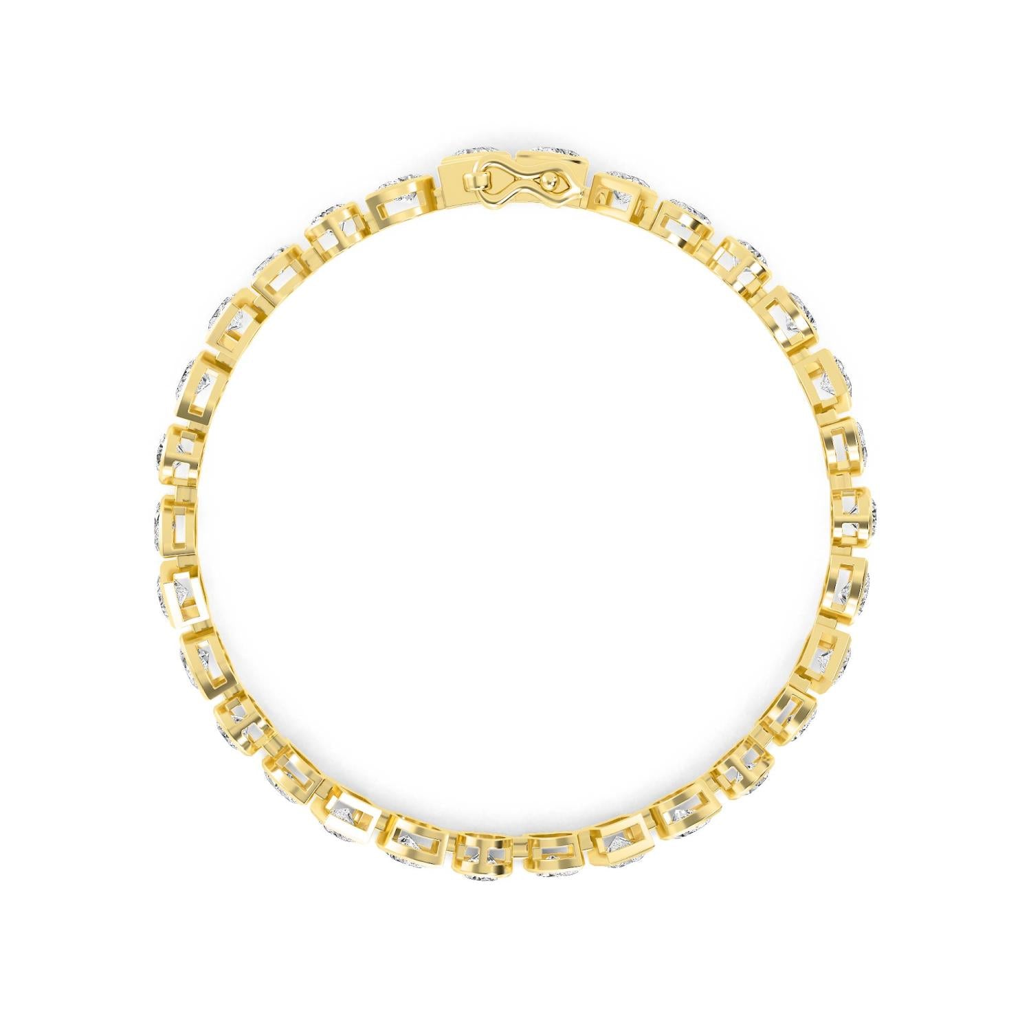 9K Yellow Gold Lab Grown Diamond BRACELET 6.68 ctw BR20202MS-0.20CT-7IN
