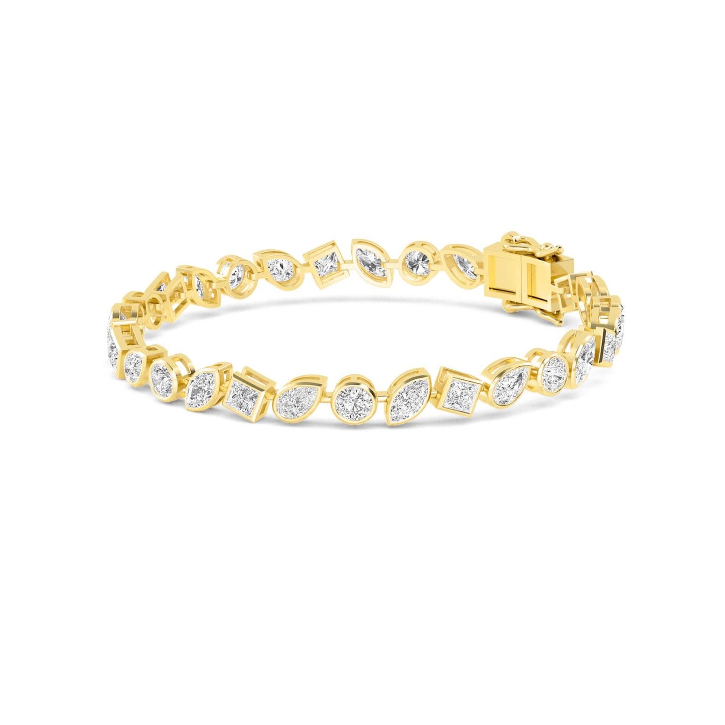 9K Yellow Gold Lab Grown Diamond BRACELET 6.68 ctw BR20202MS-0.20CT-7IN