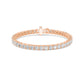 9K Rose Gold Lab Grown Diamond Tennis Bracelet BR20227-4-7IN