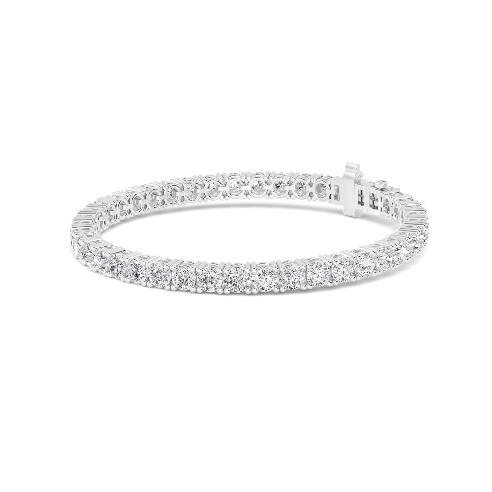 9K White Gold Lab Grown Diamond Tennis Bracelet BR20227-4-7IN