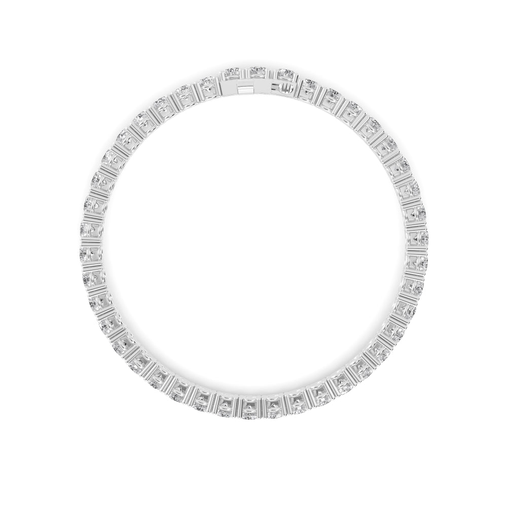 9K White Gold Lab Grown Diamond Tennis Bracelet BR20227-3-7IN