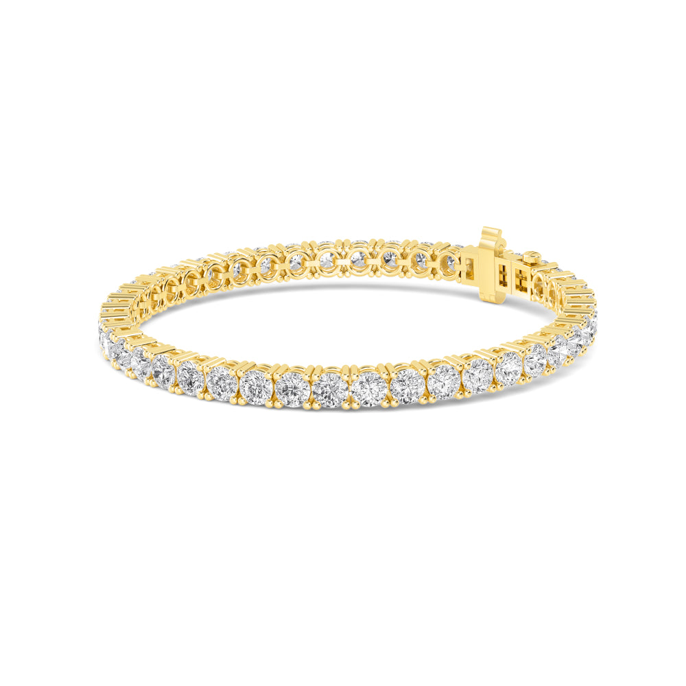 9K Yellow Gold Lab Grown Diamond Tennis Bracelet BR20227-4-7IN
