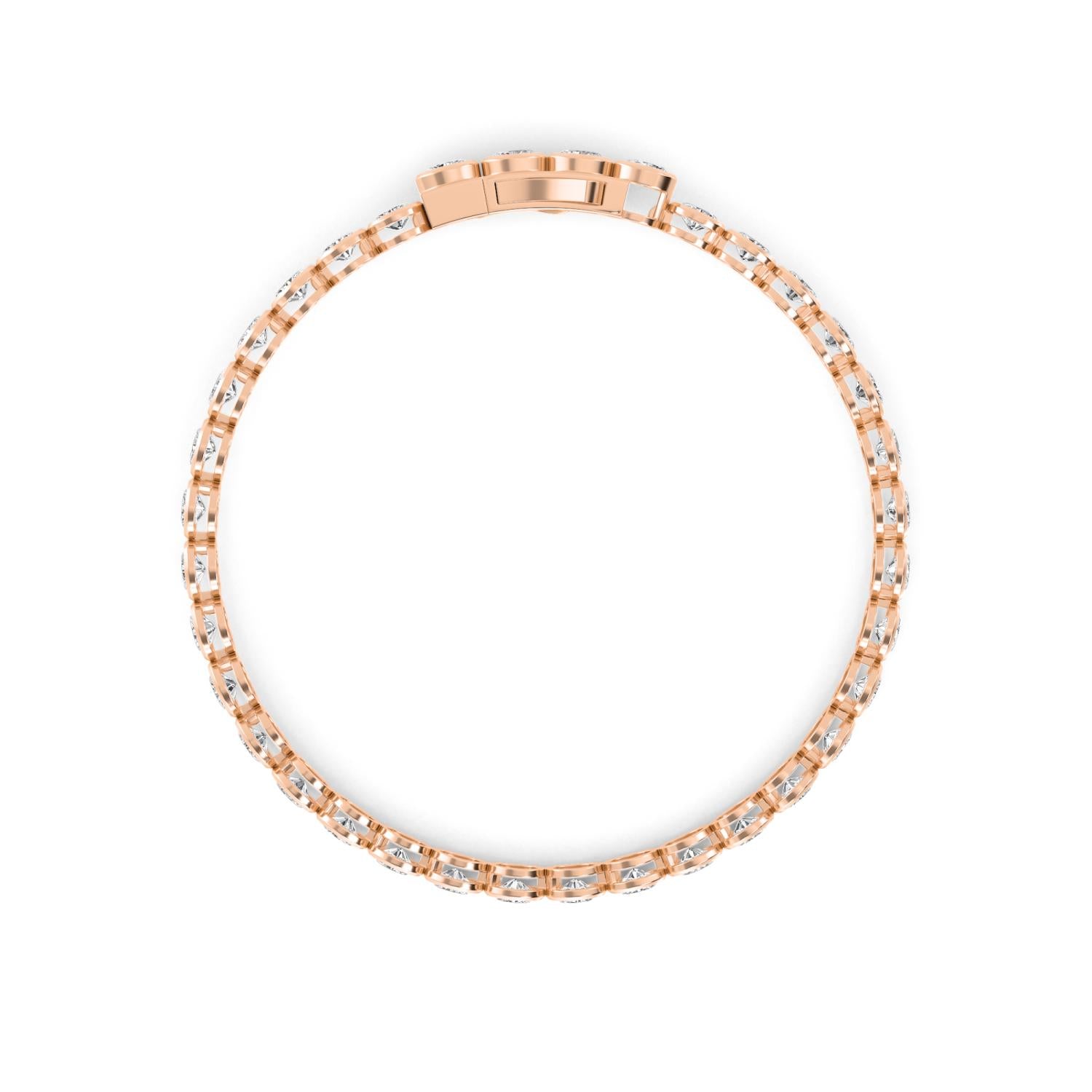 9K Rose Gold Lab Grown Diamond BRACELET 5.28 ctw BR20337OV-0.15PT-7IN