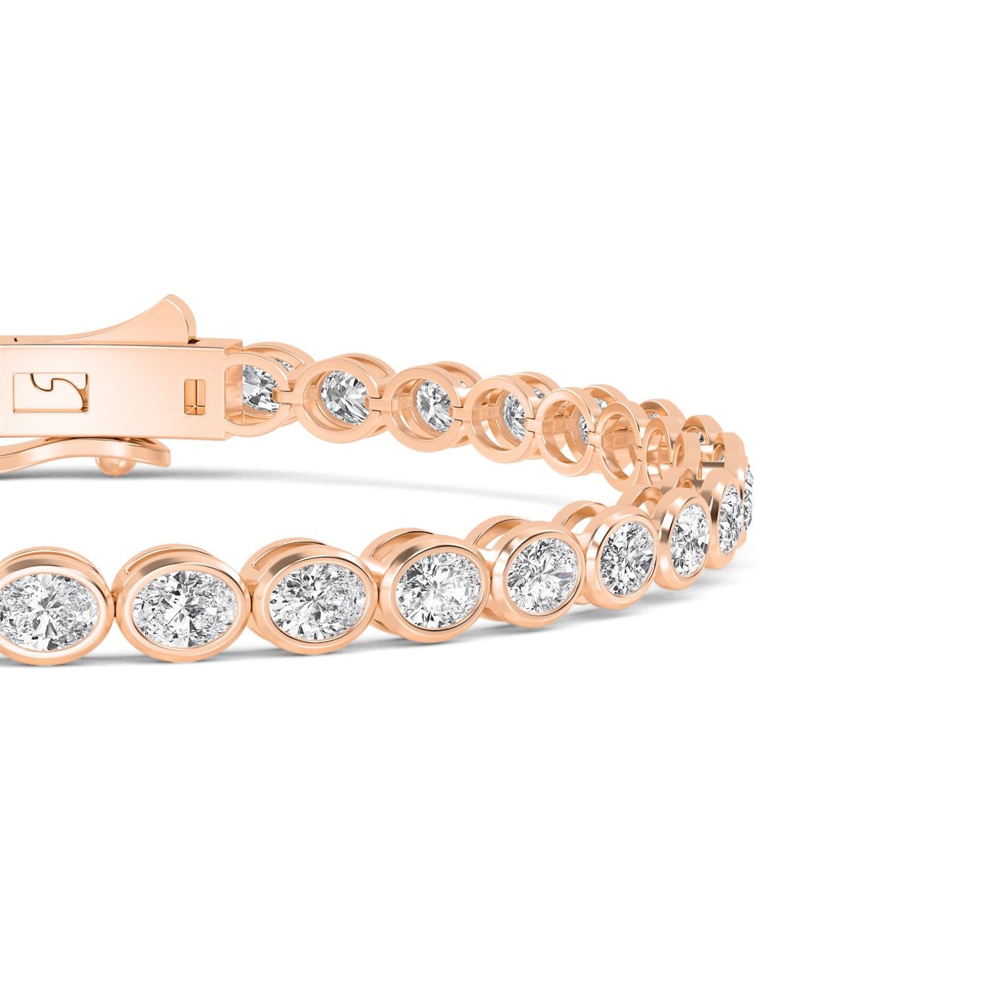 9K Rose Gold Lab Grown Diamond BRACELET 5.28 ctw BR20337OV-0.15PT-7IN