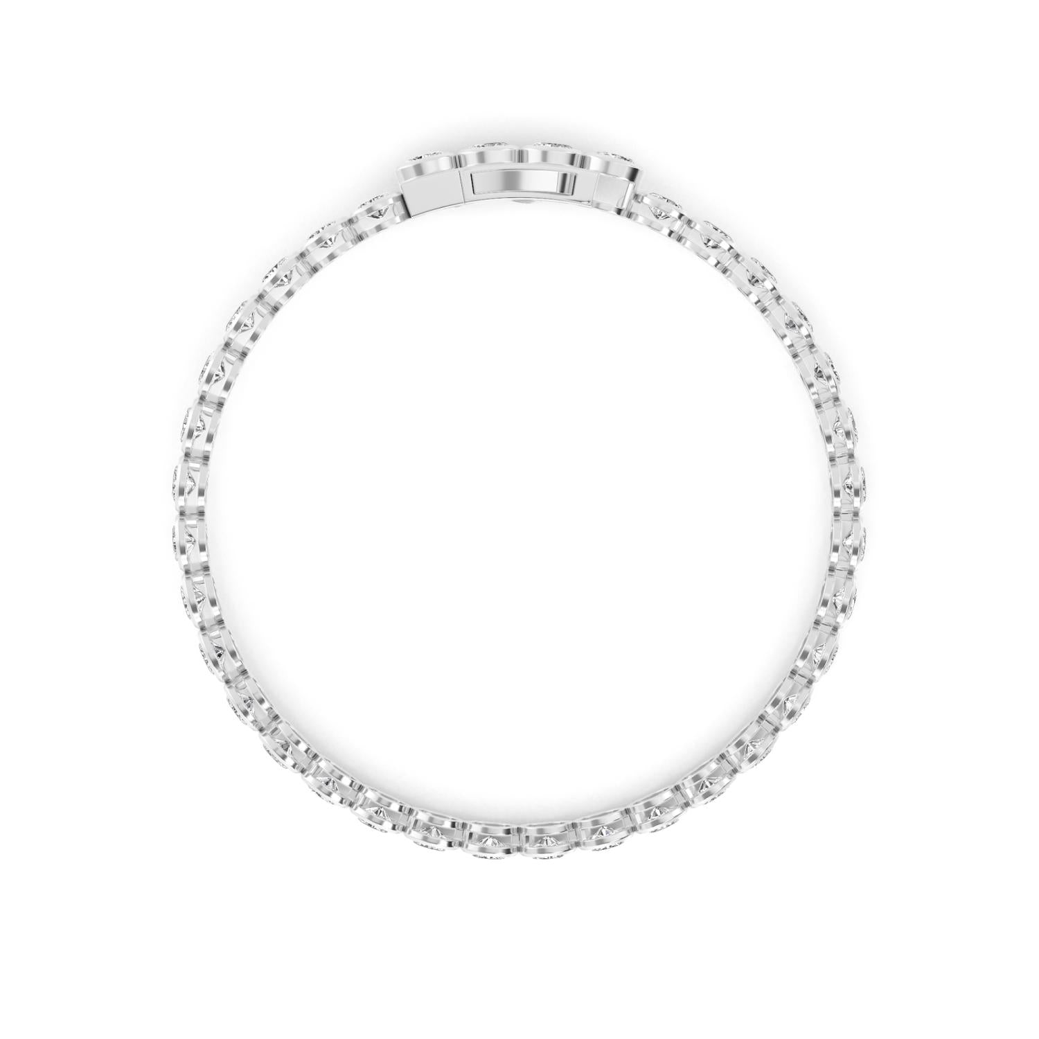 9K White Gold Lab Grown Diamond BRACELET 5.28 ctw BR20337OV-0.15PT-7IN