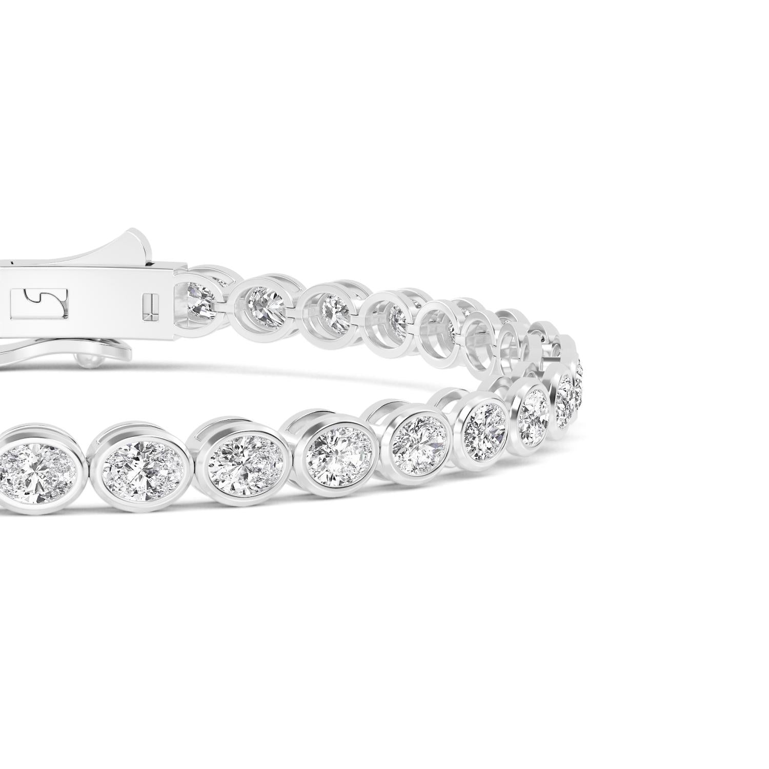 9K White Gold Lab Grown Diamond BRACELET 5.28 ctw BR20337OV-0.15PT-7IN