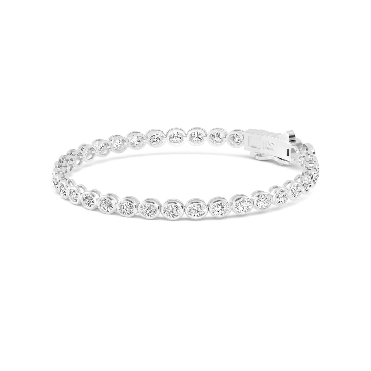 9K White Gold Lab Grown Diamond BRACELET 5.28 ctw BR20337OV-0.15PT-7IN