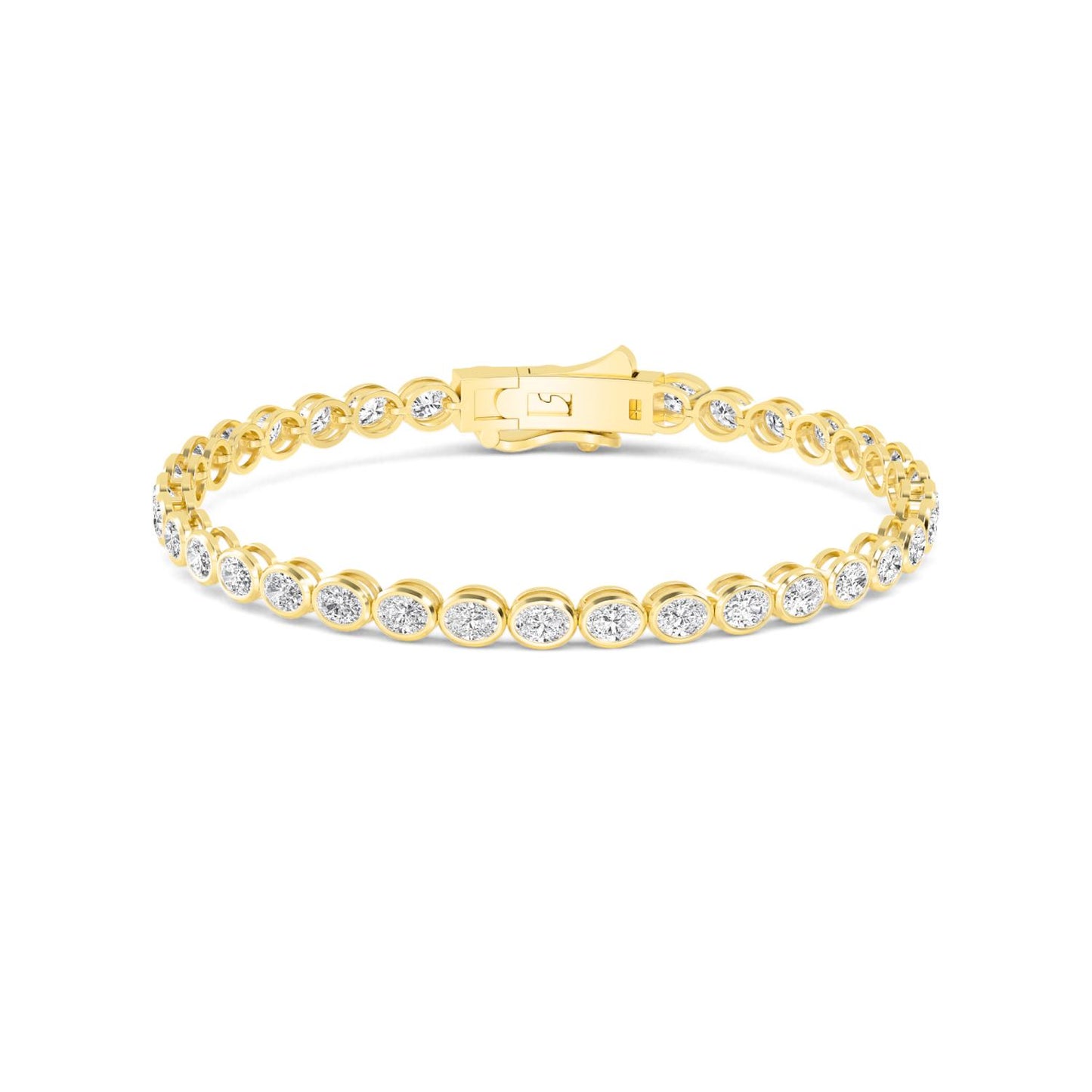 9K Yellow Gold Lab Grown Diamond BRACELET 5.28 ctw BR20337OV-0.15PT-7IN