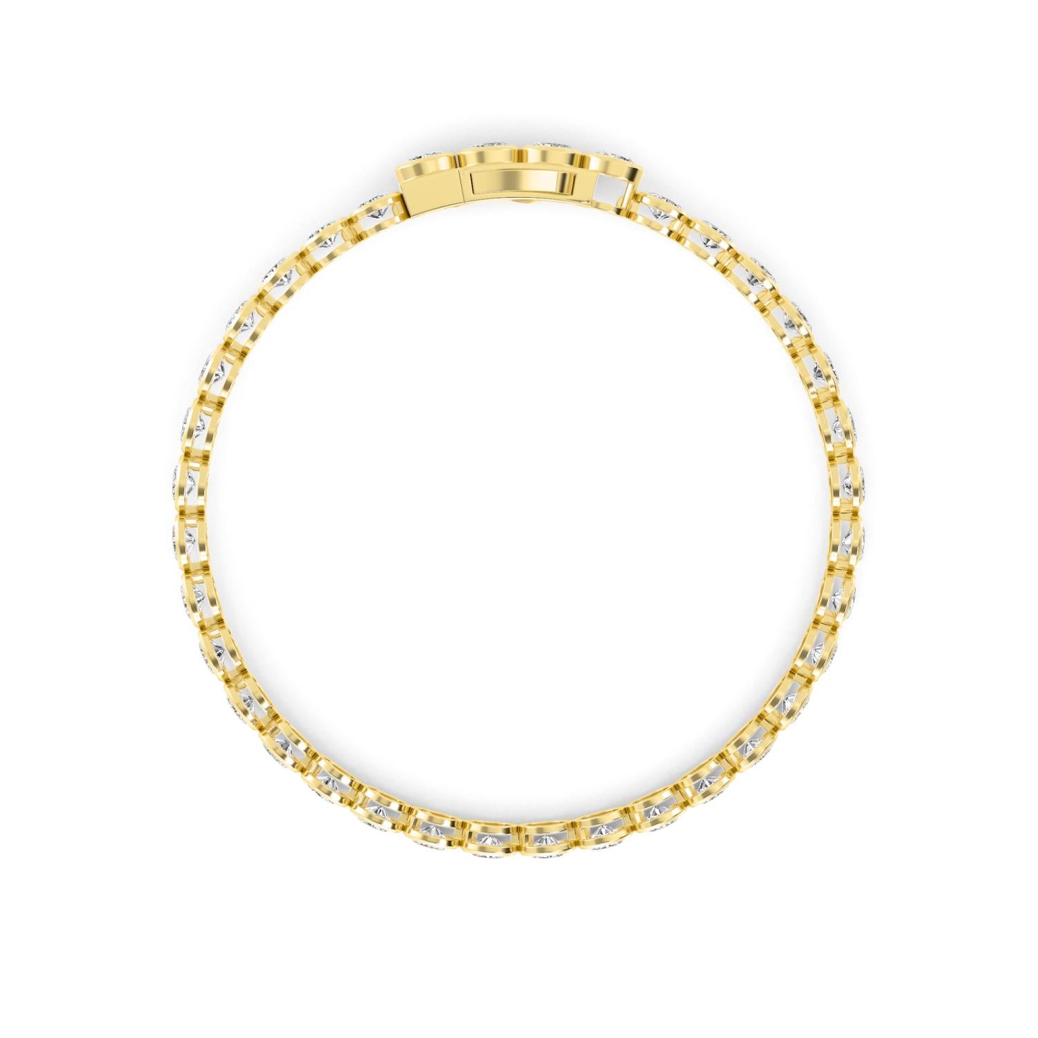9K Yellow Gold Lab Grown Diamond BRACELET 5.28 ctw BR20337OV-0.15PT-7IN