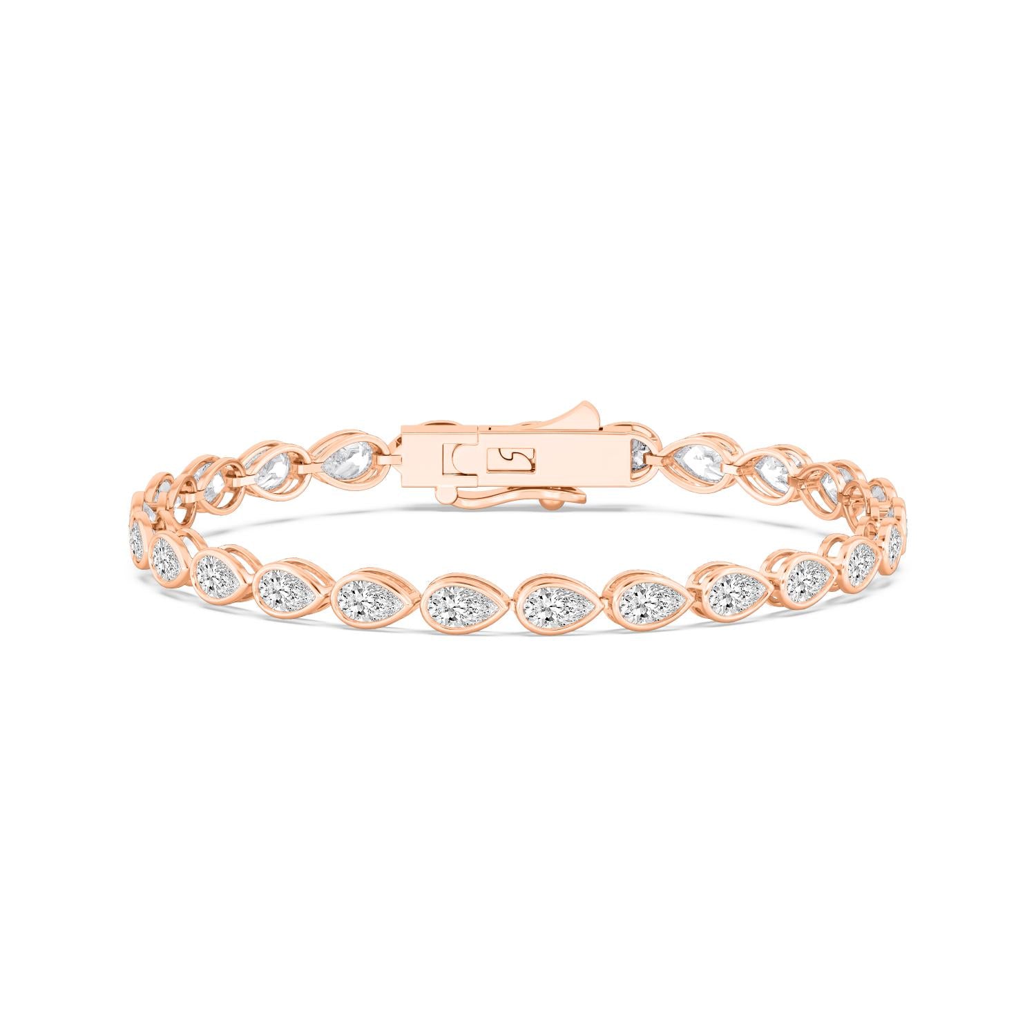 9K Rose Gold Lab Grown Diamond BRACELET 4.93 ctw BR20337PE-0.17PT-7IN