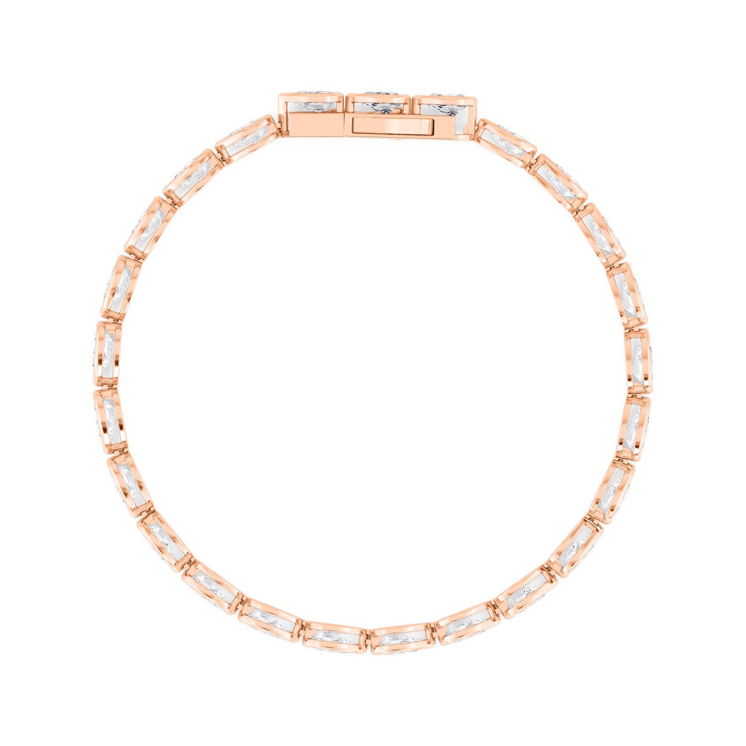 9K Rose Gold Lab Grown Diamond BRACELET 4.93 ctw BR20337PE-0.17PT-7IN