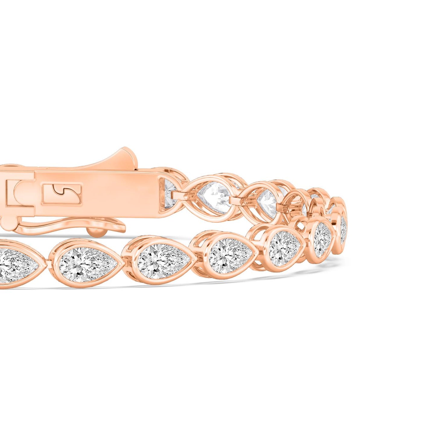 9K Rose Gold Lab Grown Diamond BRACELET 4.93 ctw BR20337PE-0.17PT-7IN