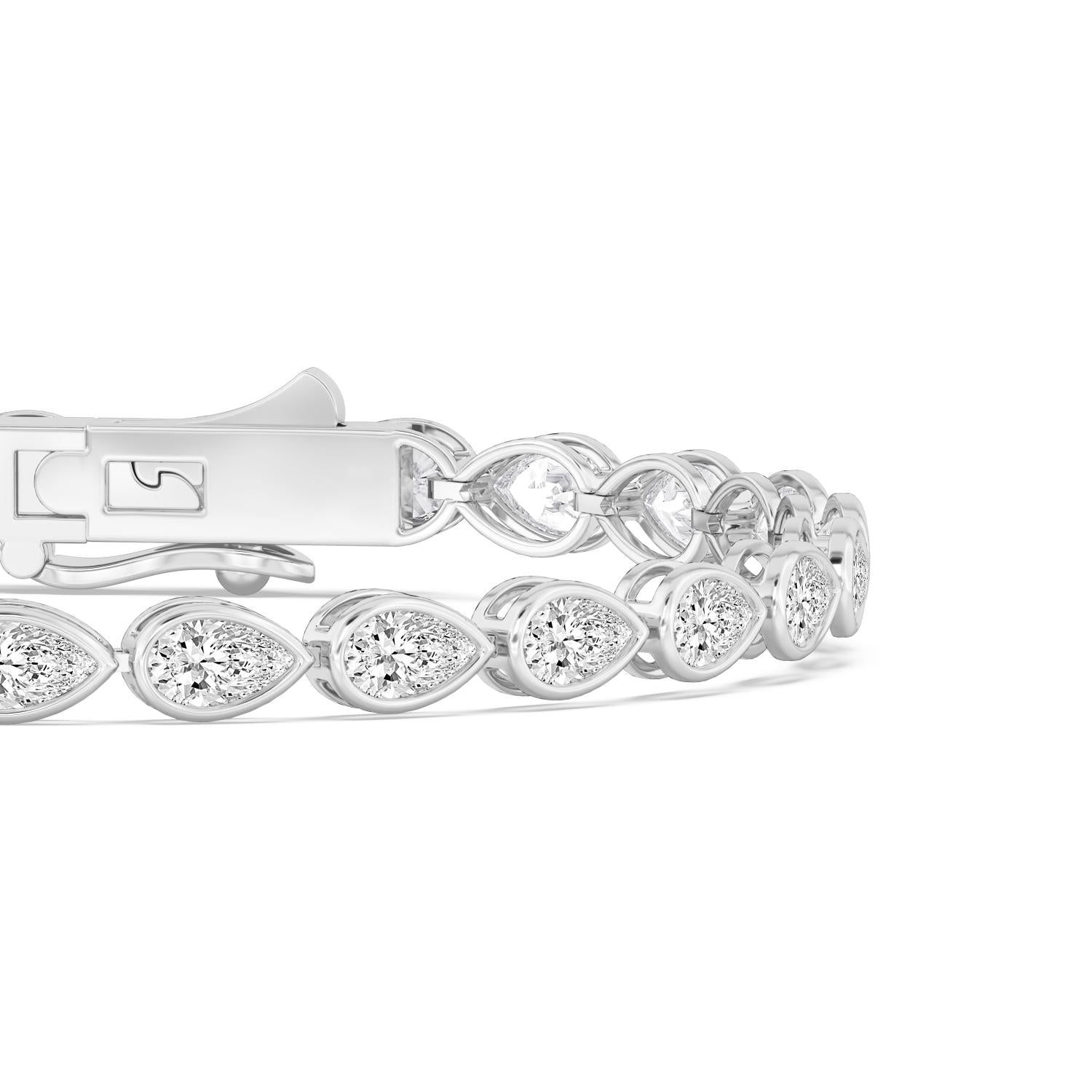 9K White Gold Lab Grown Diamond BRACELET 4.93 ctw BR20337PE-0.17PT-7IN