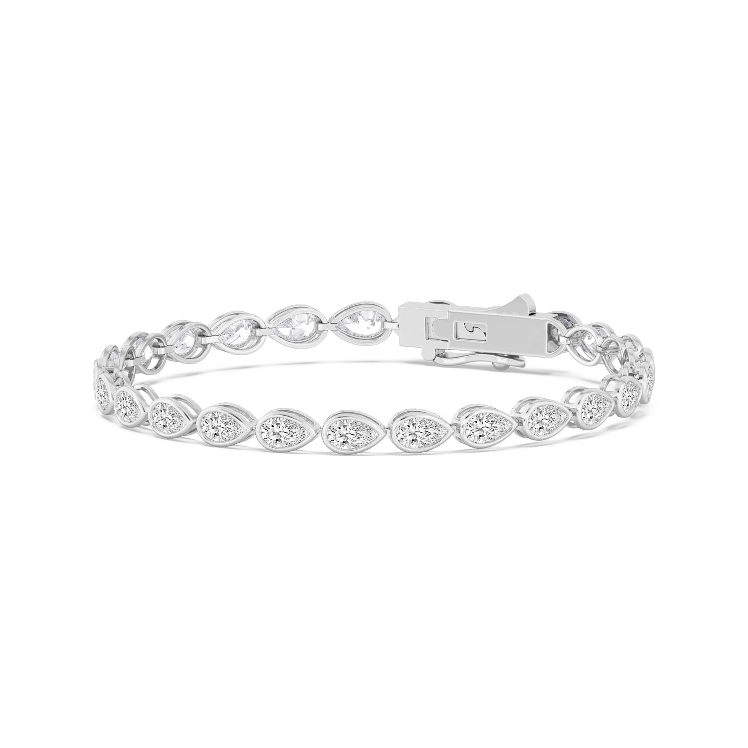 9K White Gold Lab Grown Diamond BRACELET 4.93 ctw BR20337PE-0.17PT-7IN
