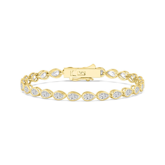 9K Yellow Gold Lab Grown Diamond BRACELET 4.93 ctw BR20337PE-0.17PT-7IN