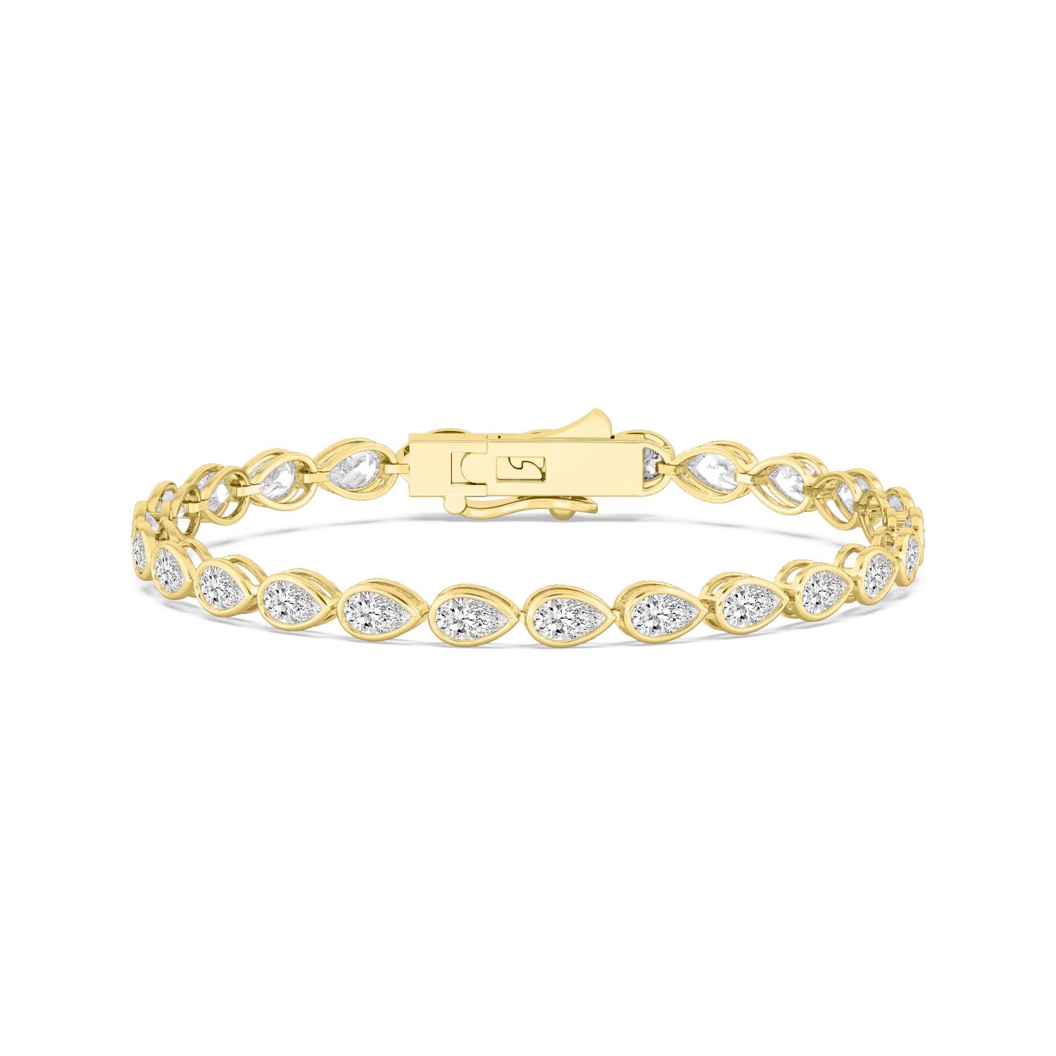 9K Yellow Gold Lab Grown Diamond BRACELET 4.93 ctw BR20337PE-0.17PT-7IN