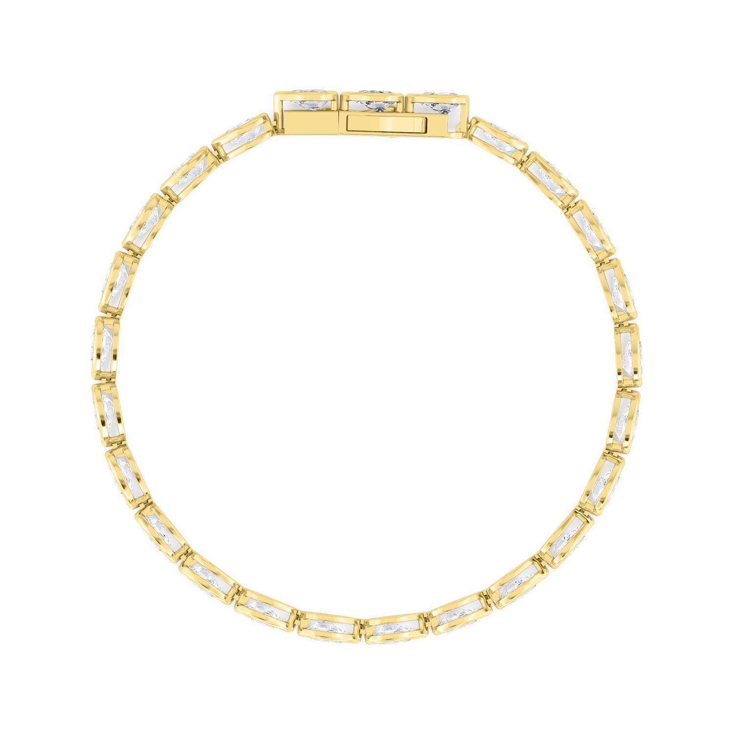 9K Yellow Gold Lab Grown Diamond BRACELET 4.93 ctw BR20337PE-0.17PT-7IN