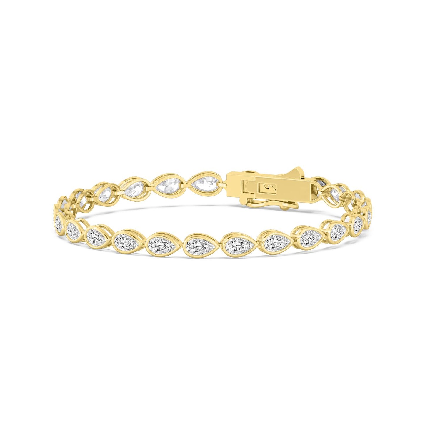 9K Yellow Gold Lab Grown Diamond BRACELET 4.93 ctw BR20337PE-0.17PT-7IN