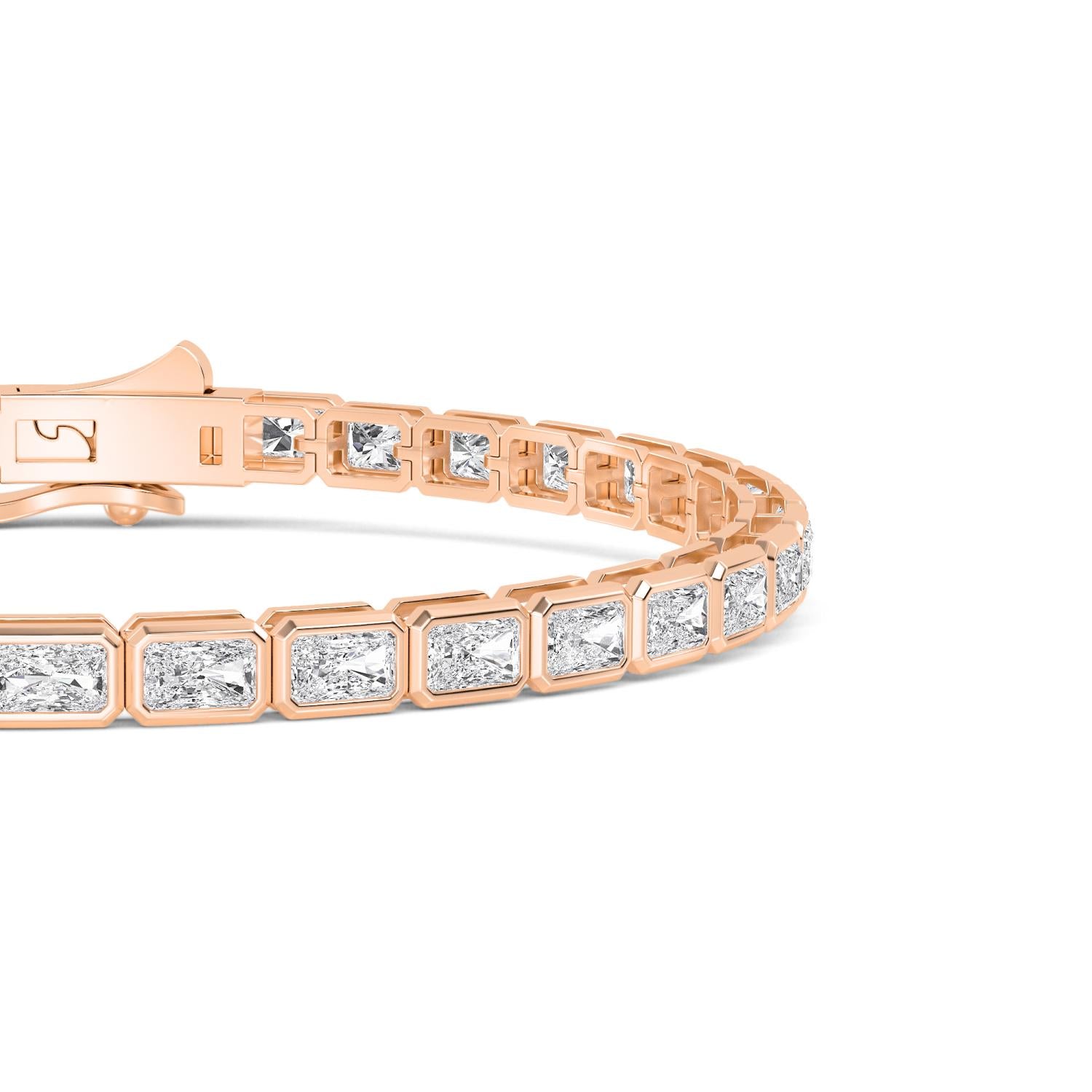9K Rose Gold Lab Grown Diamond BRACELET 4.16 ctw BR20337RDT-0.11PT-7IN