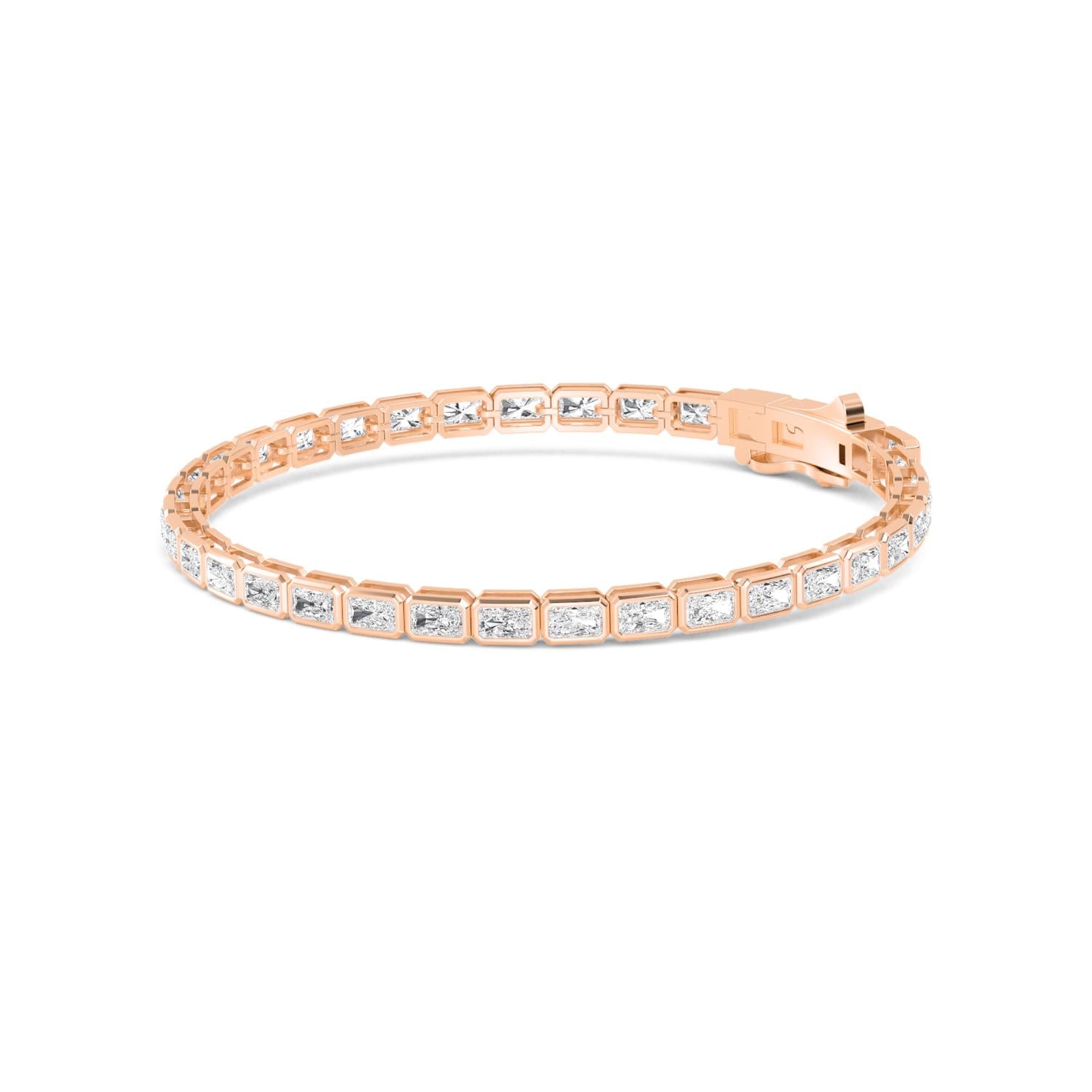 9K Rose Gold Lab Grown Diamond BRACELET 4.16 ctw BR20337RDT-0.11PT-7IN