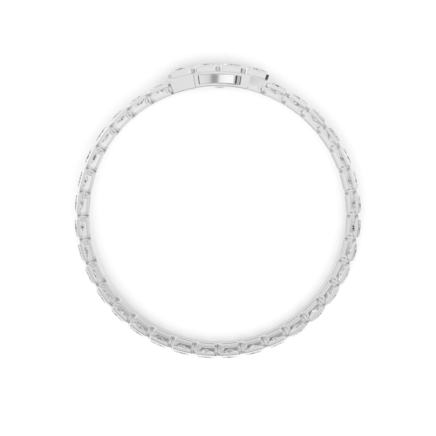 9K White Gold Lab Grown Diamond BRACELET 4.16 ctw BR20337RDT-0.11PT-7IN