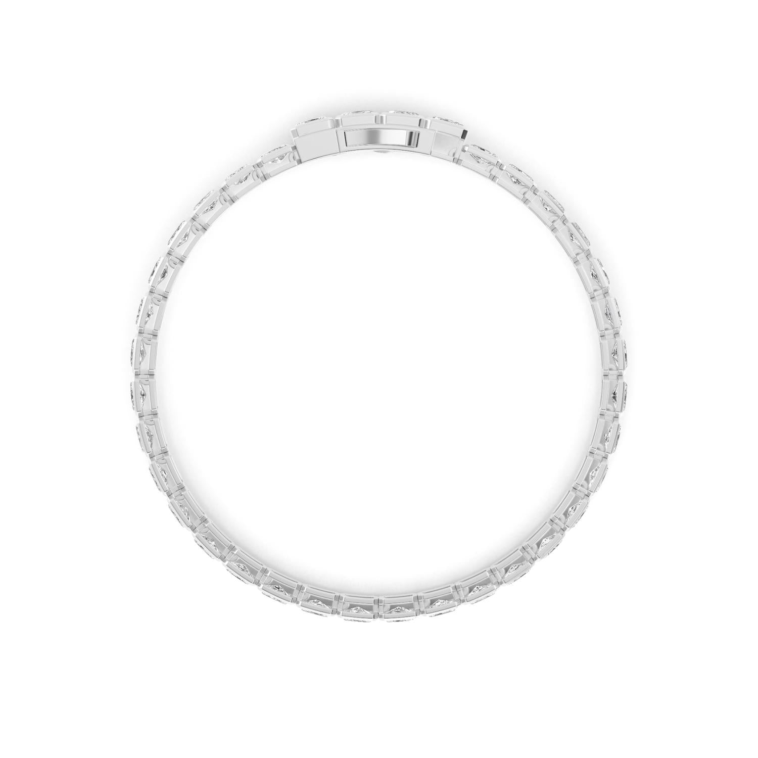 9K White Gold Lab Grown Diamond BRACELET 4.16 ctw BR20337RDT-0.11PT-7IN