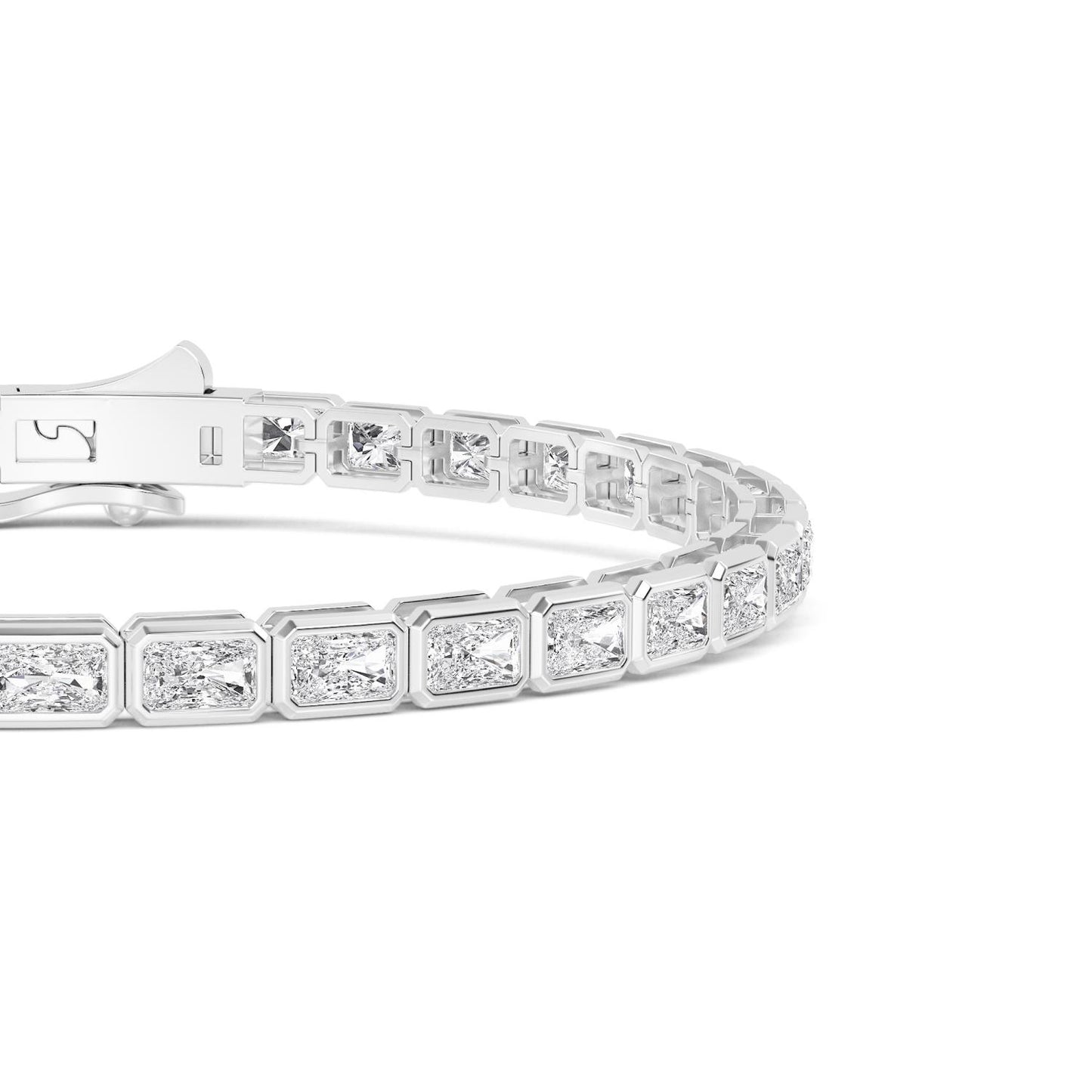9K White Gold Lab Grown Diamond BRACELET 4.16 ctw BR20337RDT-0.11PT-7IN