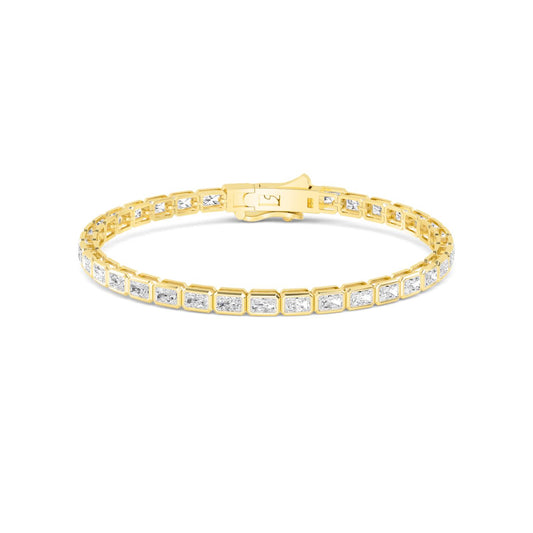 9K Yellow Gold Lab Grown Diamond BRACELET 4.16 ctw BR20337RDT-0.11PT-7IN