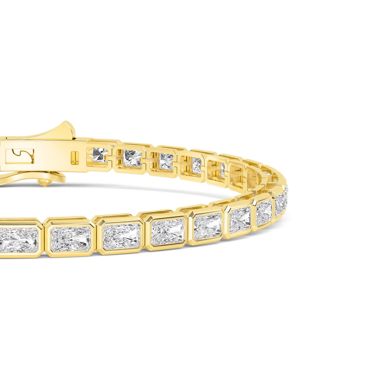 9K Yellow Gold Lab Grown Diamond BRACELET 4.16 ctw BR20337RDT-0.11PT-7IN