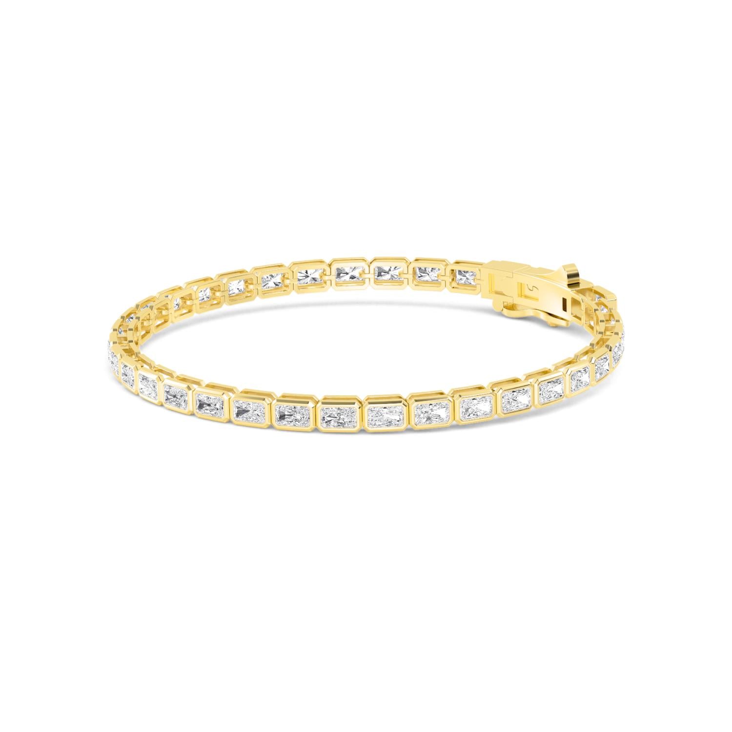 9K Yellow Gold Lab Grown Diamond BRACELET 4.16 ctw BR20337RDT-0.11PT-7IN