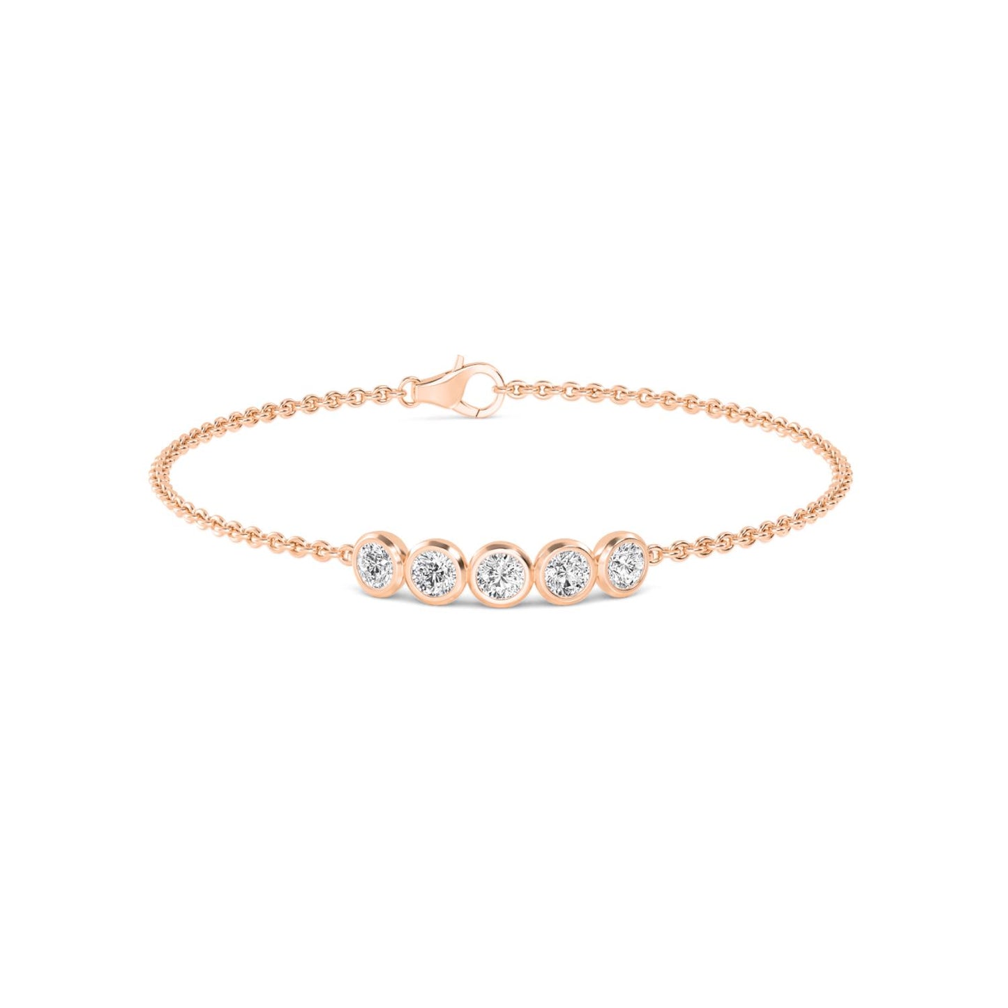 9K Rose Gold Lab Grown Diamond BRACELET 0.80 ctw BR20351-0.75CT