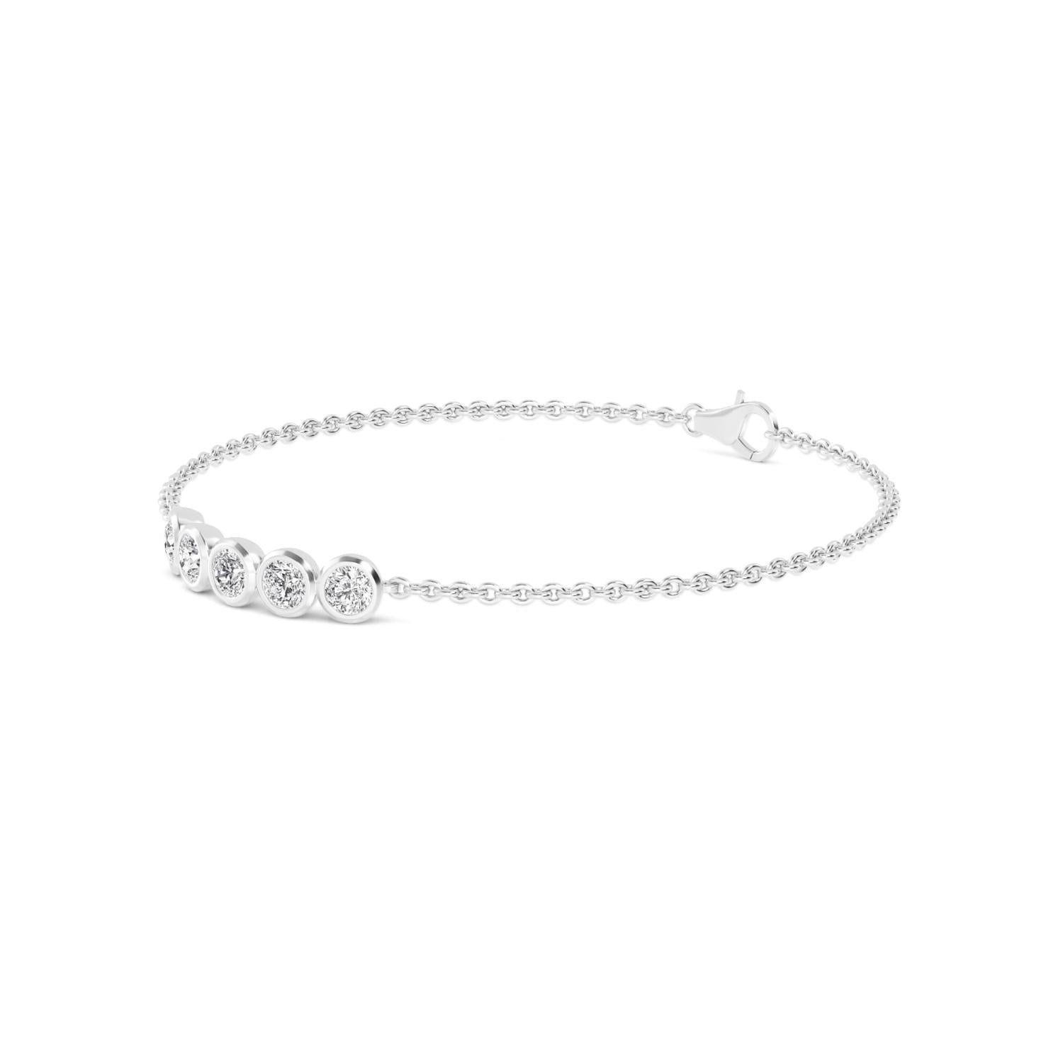9K White Gold Lab Grown Diamond BRACELET 0.80 ctw BR20351-0.75CT